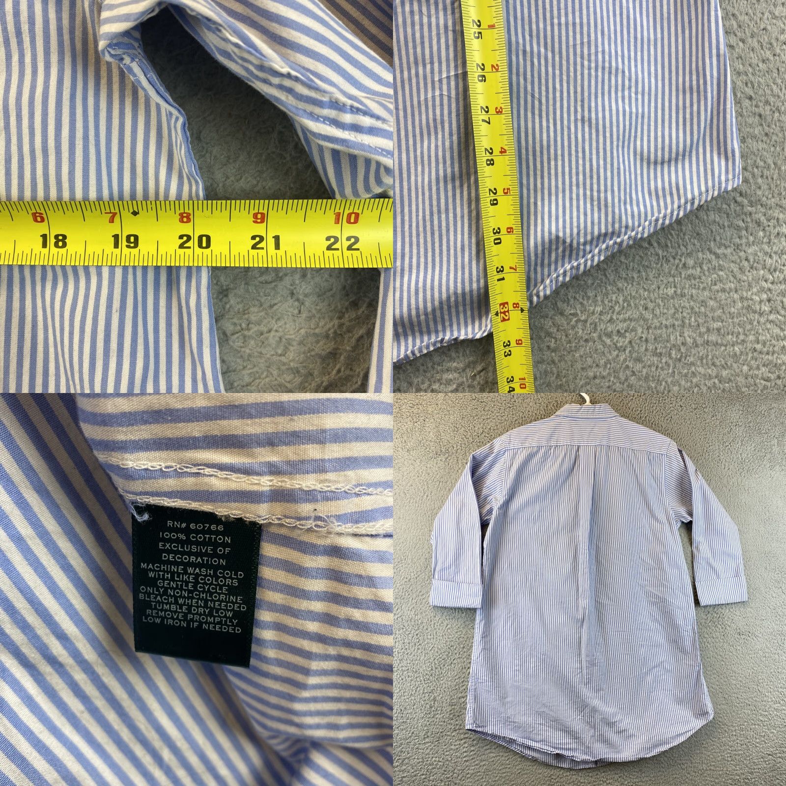 Ralph Lauren Ralph Lauren Shirt Men Adult S Button-Up 3/4 Sleeve Blue Cotton RLL Logo Striped Casual Mens Size US S / EU 44-46 / 1 - 8 Thumbnail