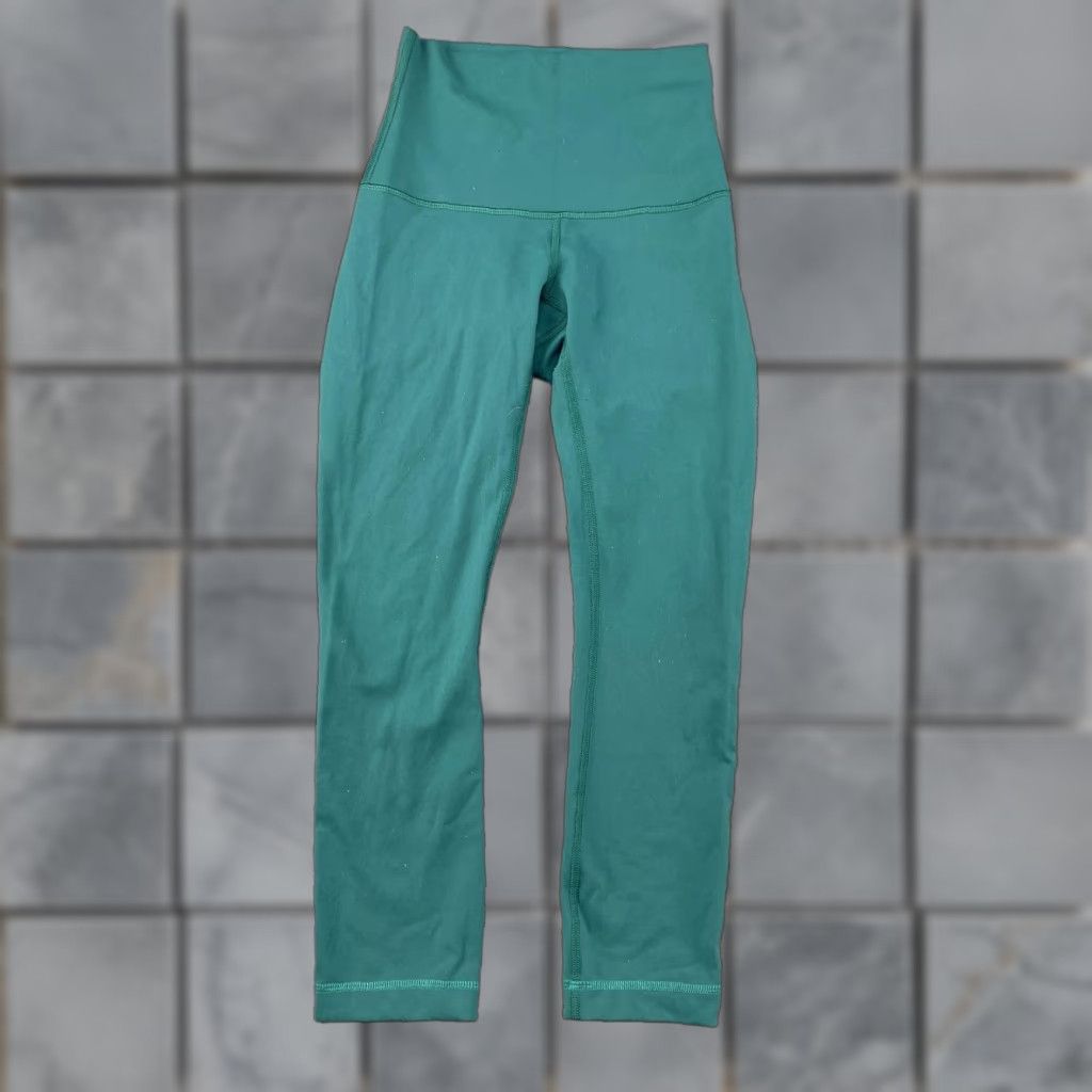 Lululemon Lululemon Wunder Under Crop Leggings Womens 2 Green High Rise Yoga Athletic Cropped Skinny Jersey Pull On Elastic Waist Size 26" / US 2 / IT 38 - 1 Thumbnail