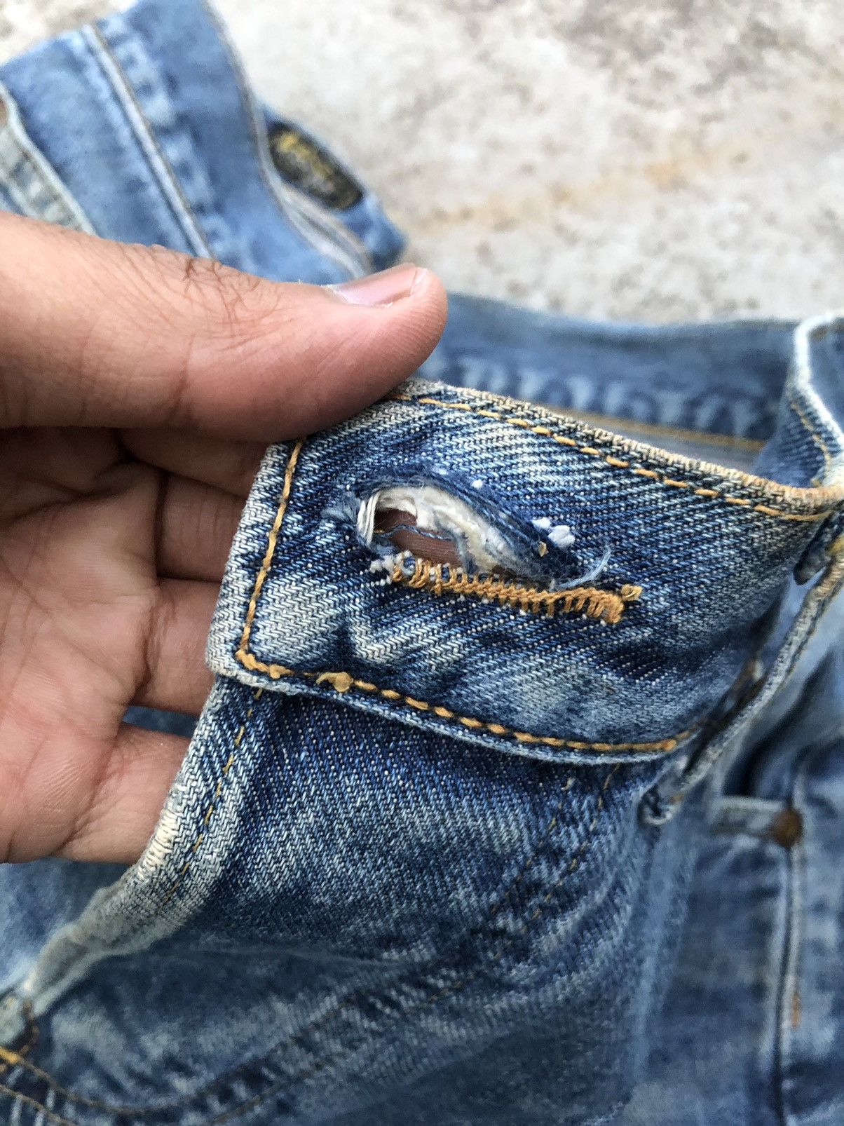 Lee VINTAGE LEE SELVEDGE DISTRESSED DENIM Size US 32 / EU 48 - 5 Thumbnail