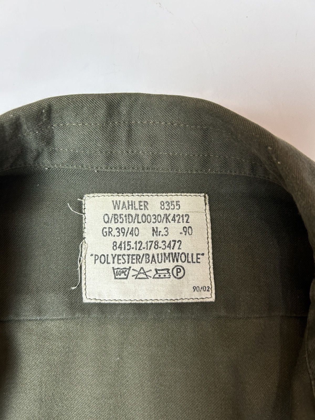 Vintage VINTAGE GERMAN WAHLER MILITARY SHIRT Size US M / EU 48-50 / 2 - 4 Thumbnail