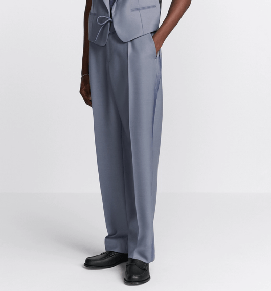Dior o1w1db10525 493C10 Evening Pant in Blue Size US 34 / EU 50 - 5 Thumbnail