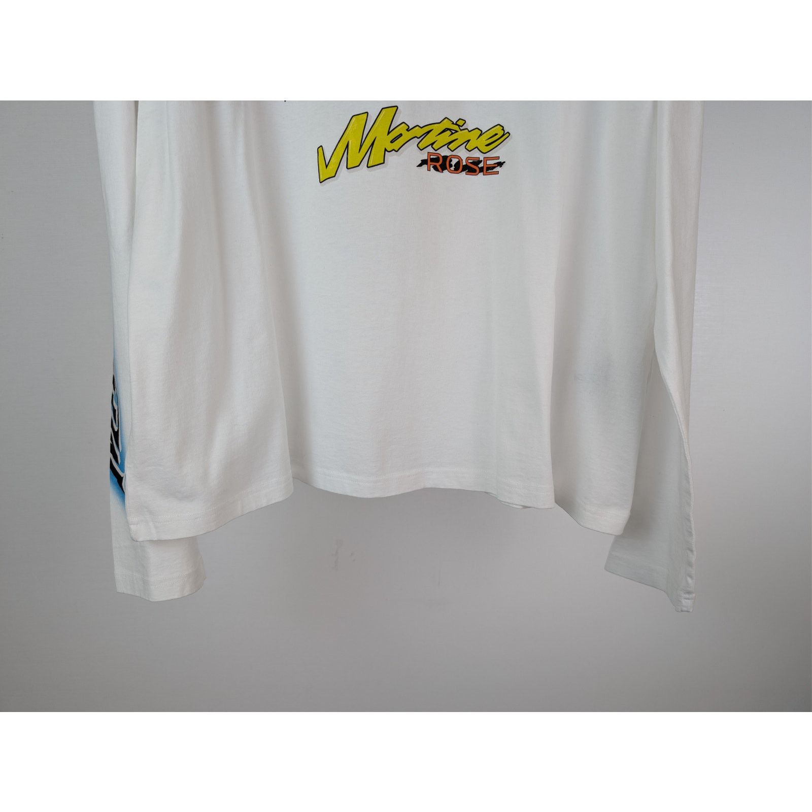 Martine Rose o1rshd1 Funnel Neck Long-Sleeve T-Shirt in White Size US XL / EU 56 / 4 - 4 Thumbnail