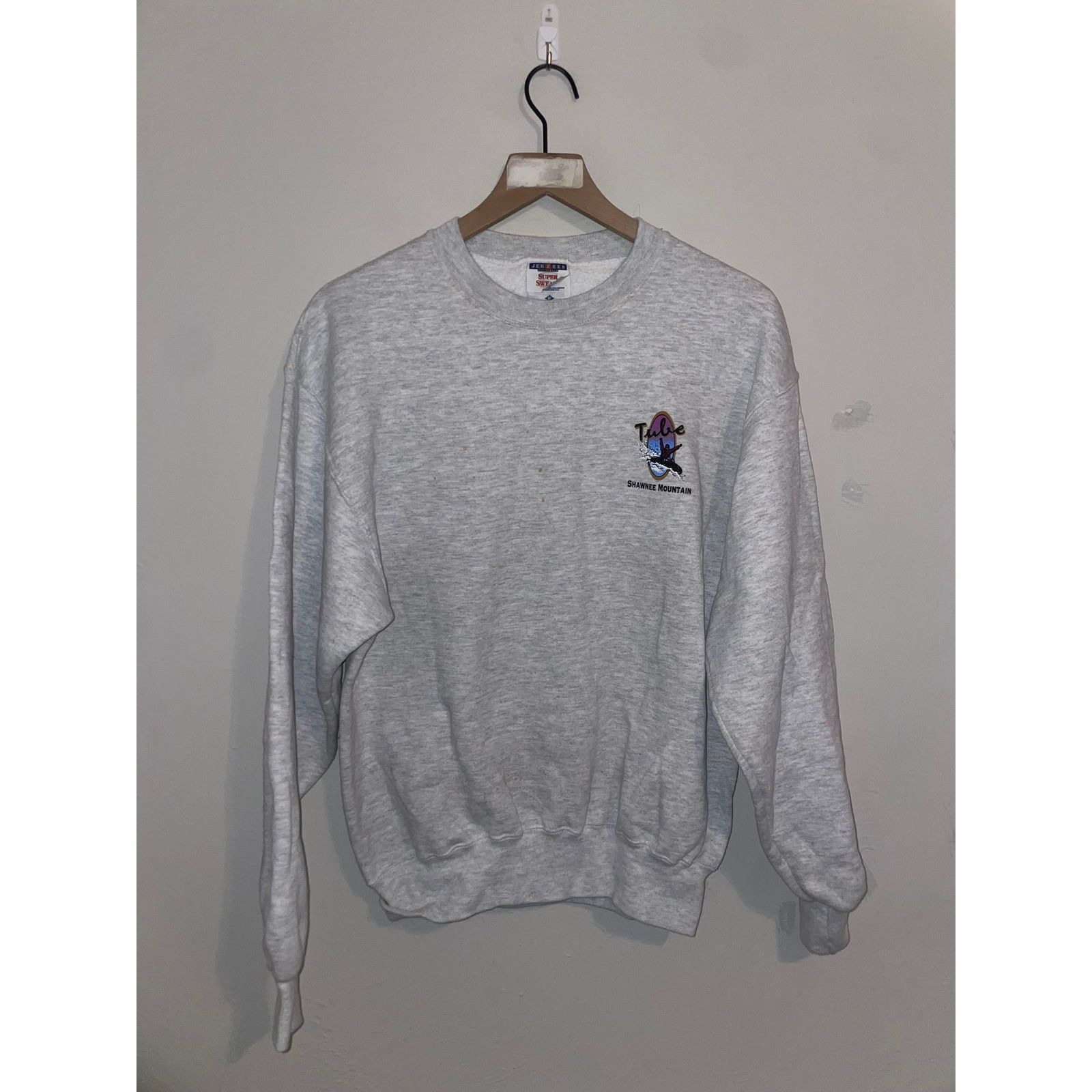 Jerzees Vintage Shawnee Mountain Sweatshirt Snow Tubing Stained 90s Size US M / EU 48-50 / 2 - 2 Thumbnail
