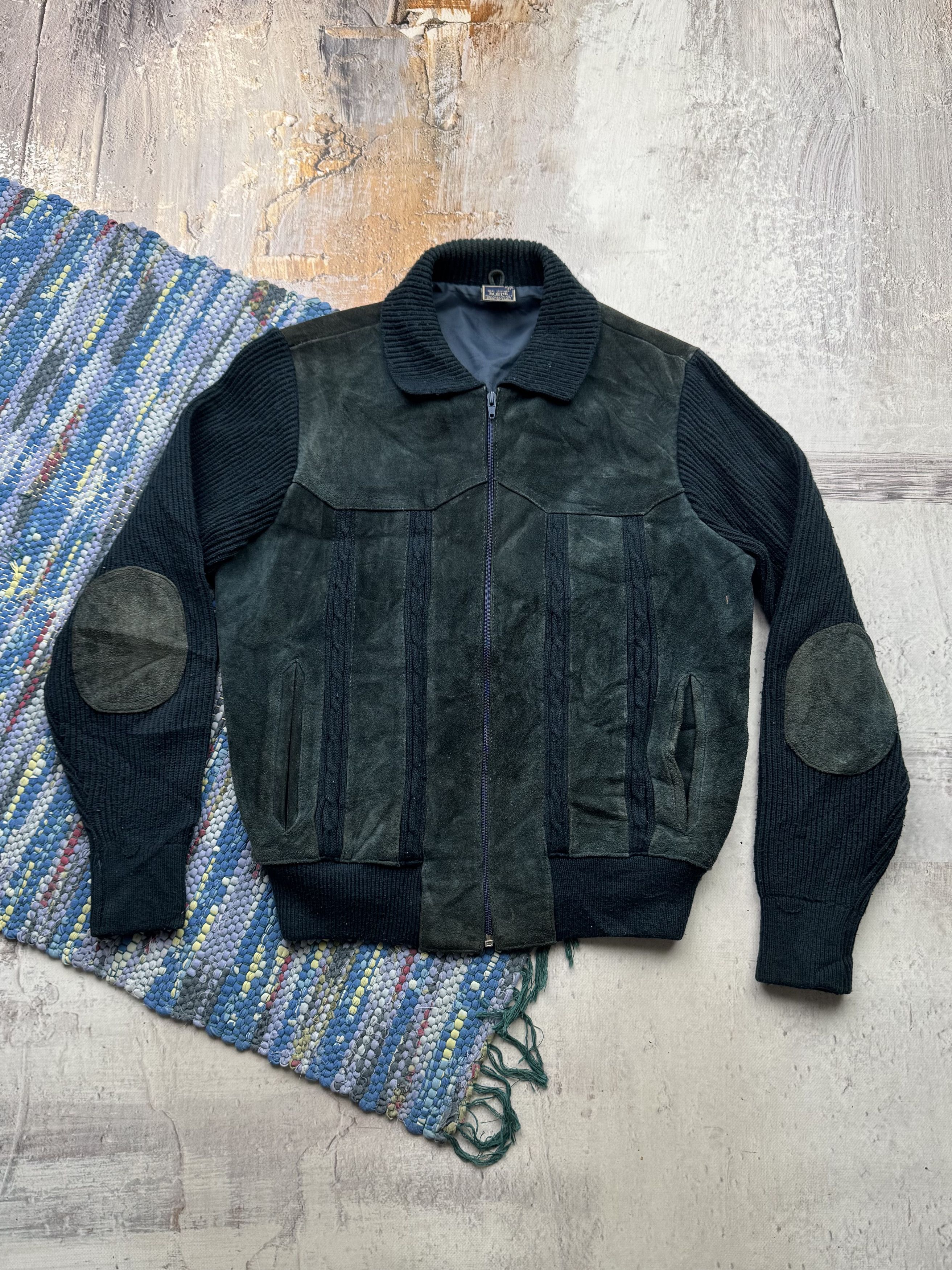 Vintage Hybrid Real Leather Suede Jacket A740(315)