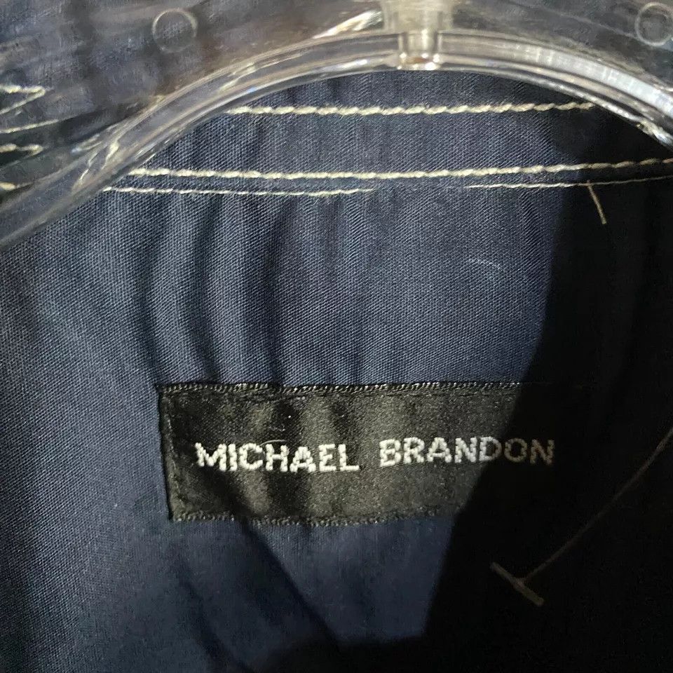 Other Michael Brandon Dress Shirt Men's Medium Striped Roll Sleeve Size US M / EU 48-50 / 2 - 4 Thumbnail