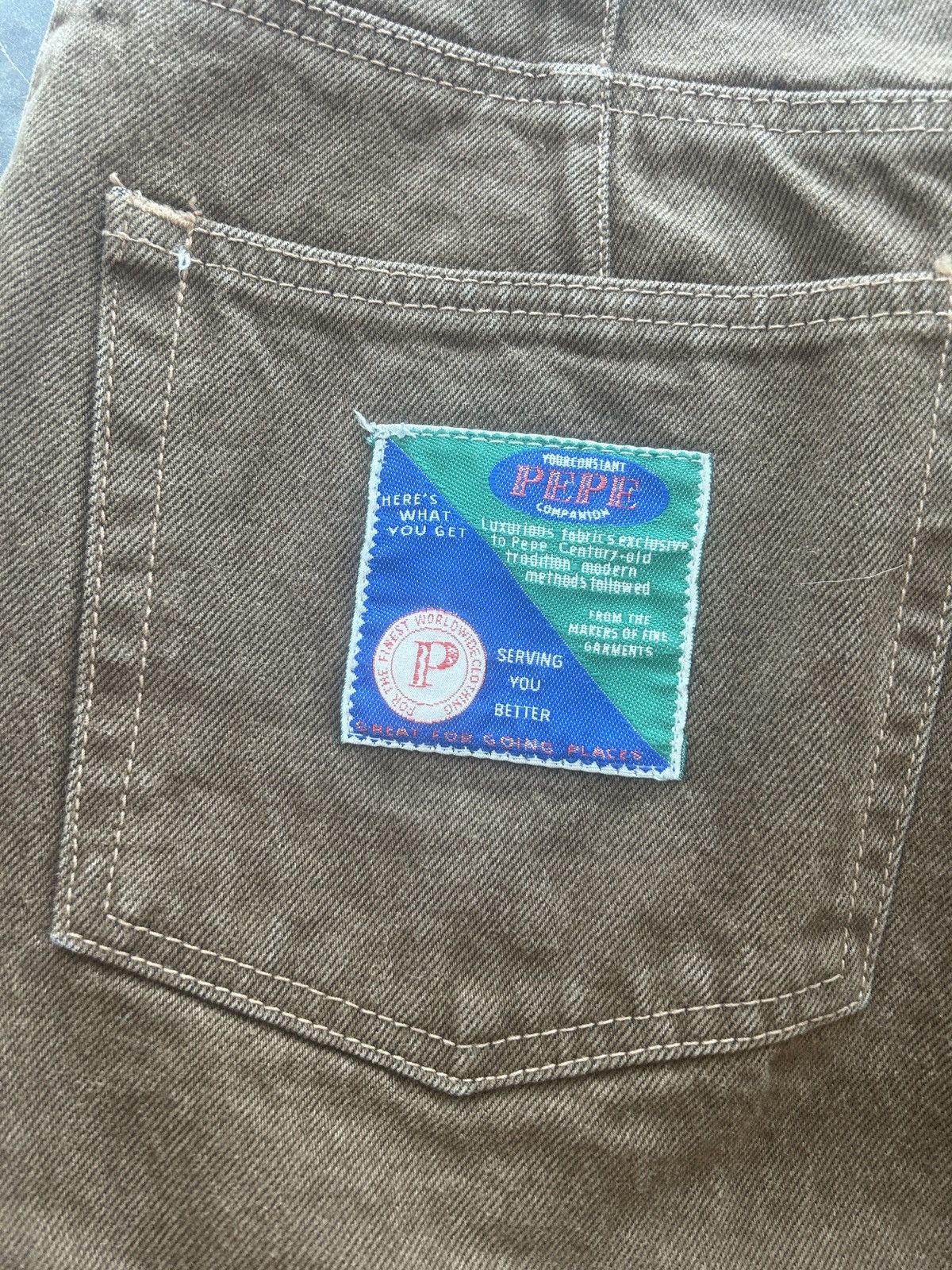 Pepe Jeans × Vintage Vintage 90s Pepe Brown Denim Jeans 30x33 Size US 30 / EU 46 - 12 Thumbnail