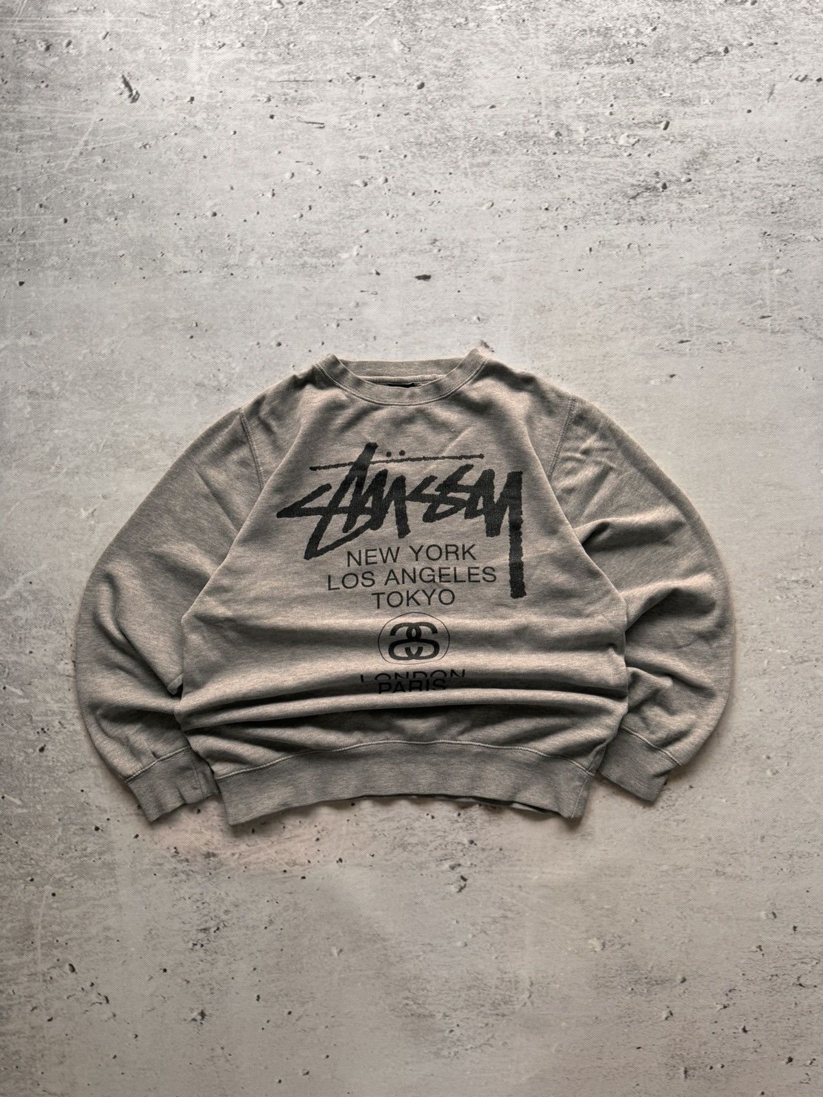 Stussy × Vintage STUSSY CENTER LOGO VINTAGE OVERSIZE SWEATSHIRT Size US S / EU 44-46 / 1 - 1 Thumbnail