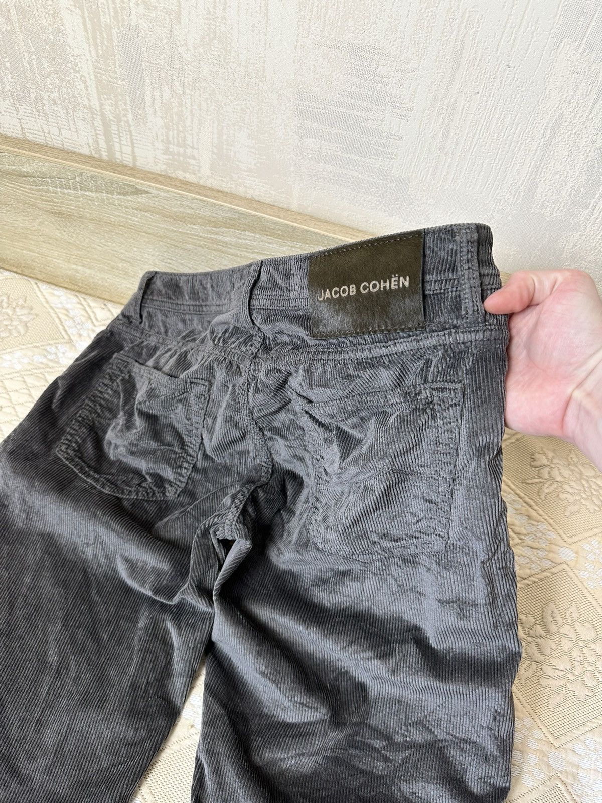 Jacob Cohen 🔥 Jacob Cohen Nick Slim Corduroy Trousers Pants Velvet Size US 35 - 10 Thumbnail