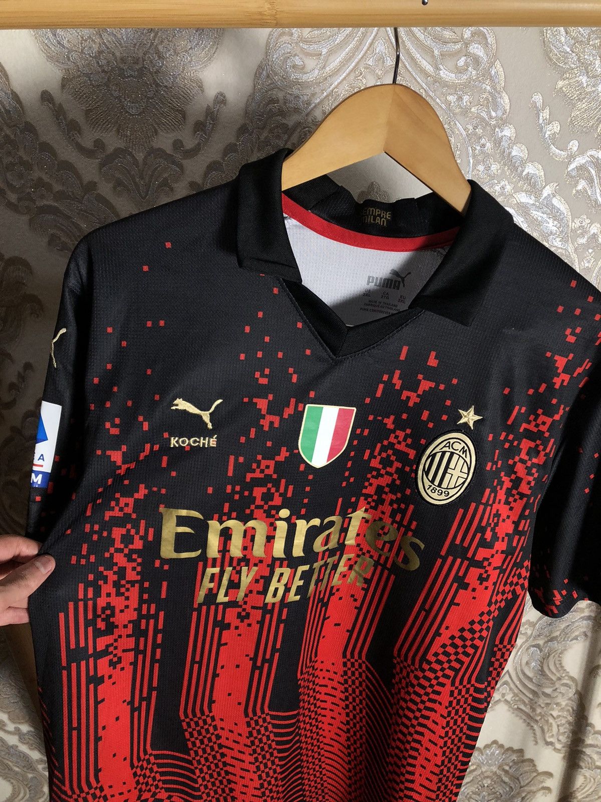Puma VINTAGE PUMA FC MILAN ITALY SOCCER JERSEY RETRO BLOKE Y2K Size US XXL / EU 58 / 5 - 3 Thumbnail
