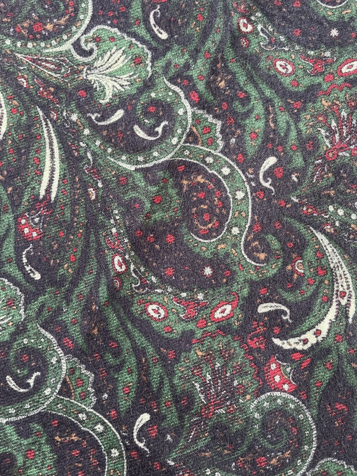Loro Piana Inc Loro Piana Cashmere Wool Blue Paisley Scarf Scarve Size ONE SIZE - 16 Thumbnail