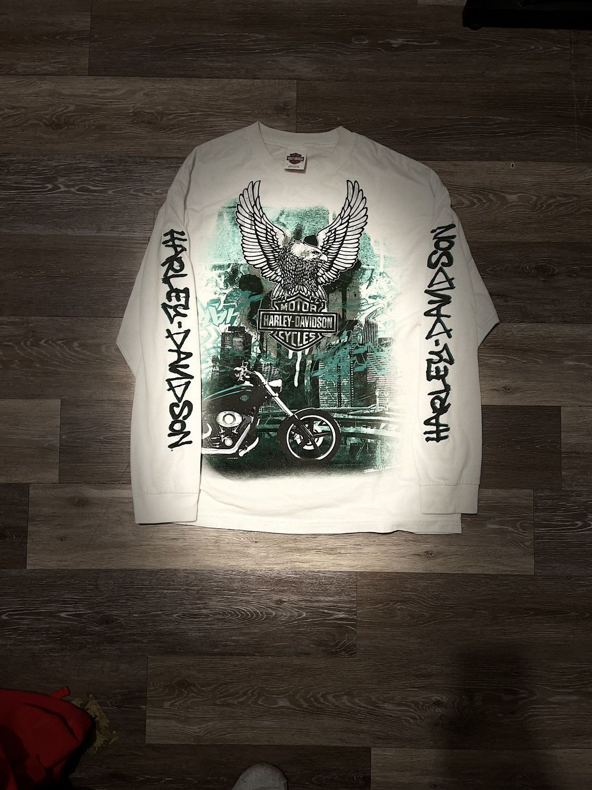Harley Davidson Y2K 2000s Harley Davidson L/S Tee Size US XL / EU 56 / 4 - 5 Thumbnail