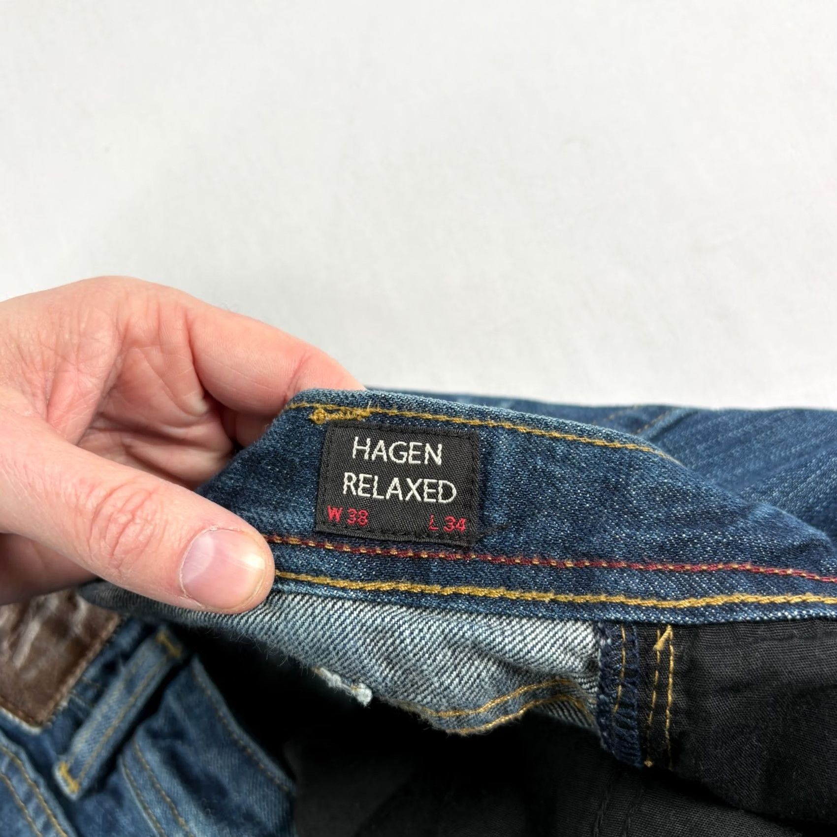 Cult Of Individuality Cult Of Individuality Jeans Mens 38x34 Blue Hagen Relaxed Tapered Distressed Denim Men Jeans Blue 90s Size US 38 / EU 54 - 6 Thumbnail