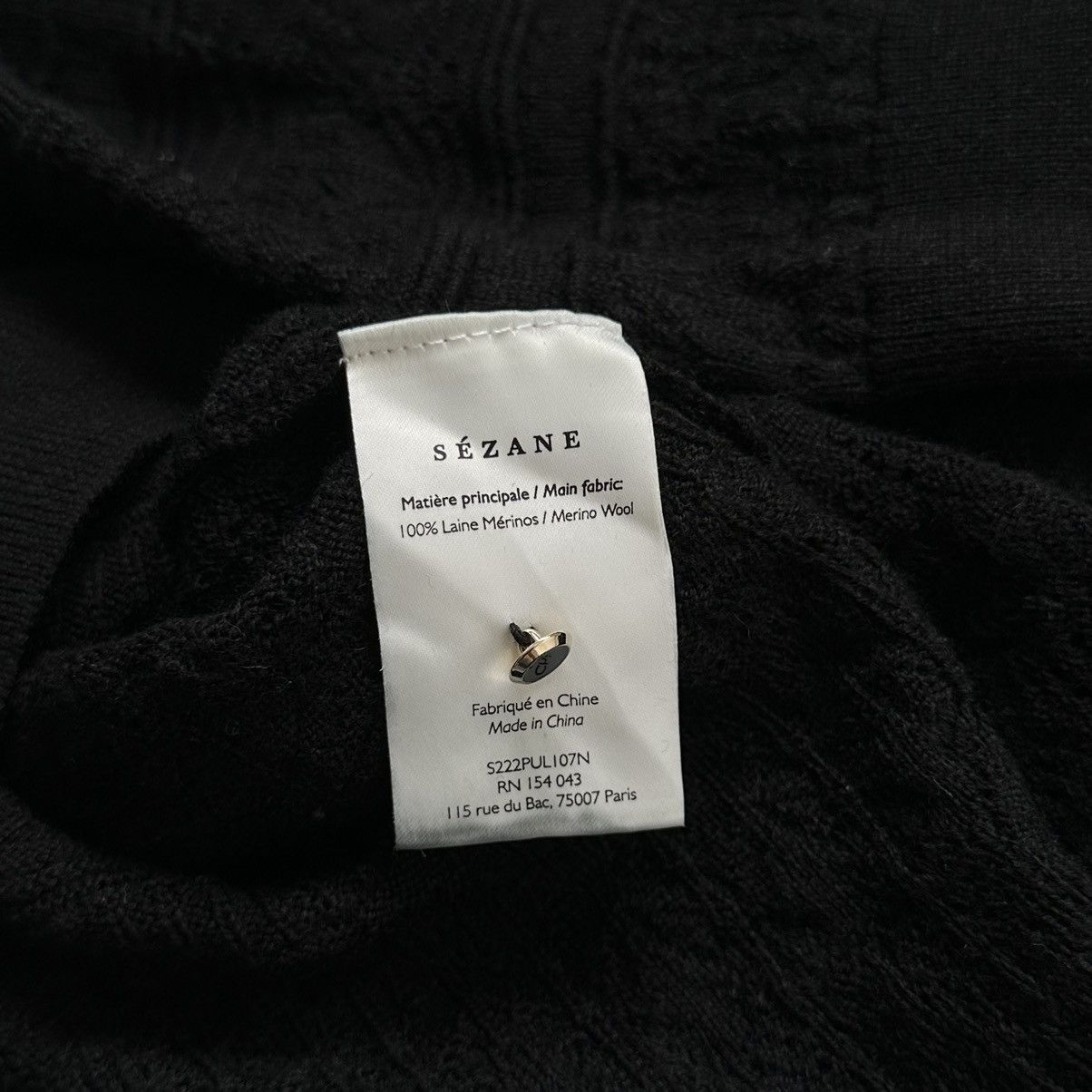 Sarah Pacini Sezane Knit Merino Wool Sweater Cardigan Lyna Jumper Size XS / US 0-2 / IT 36-38 - 9 Thumbnail
