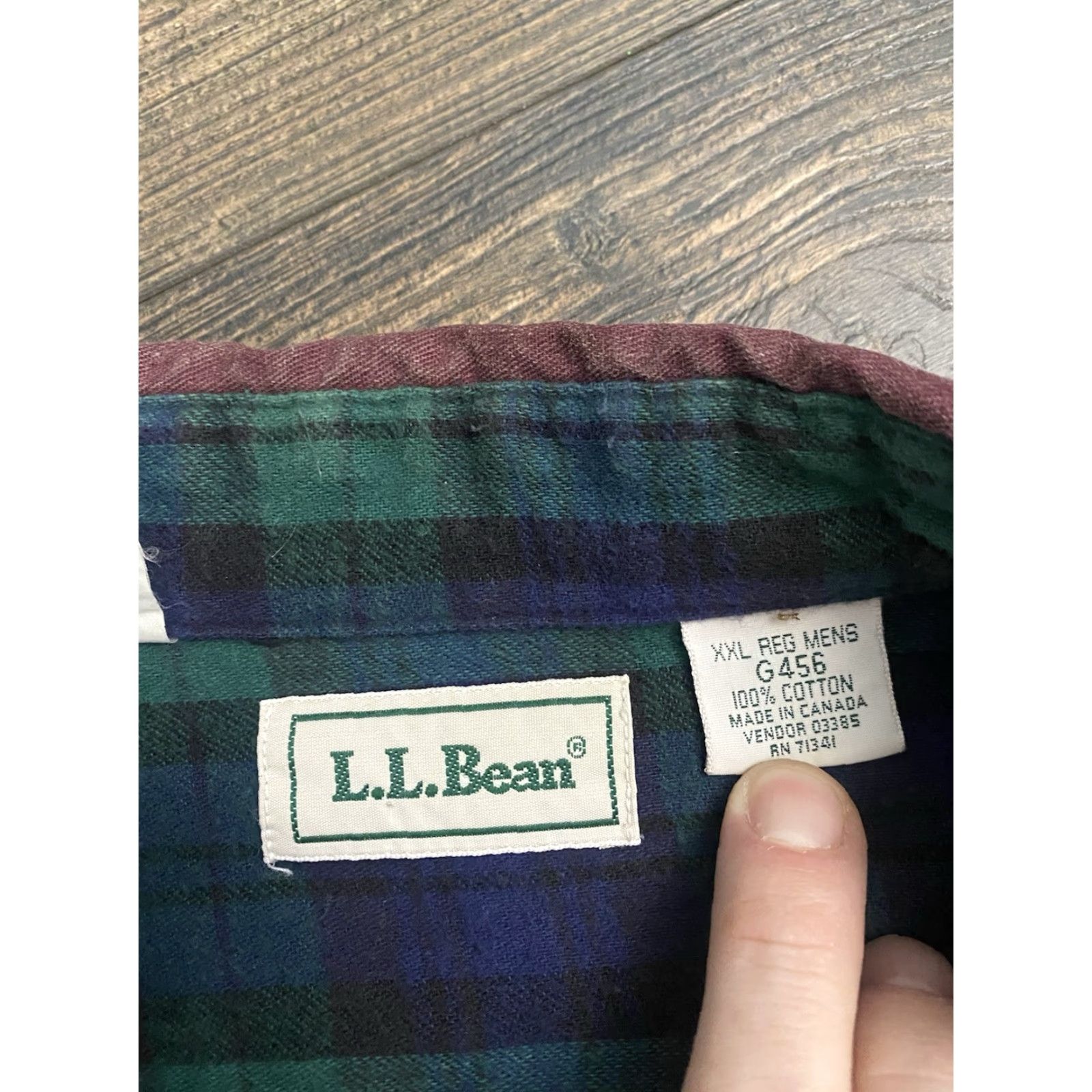 Vintage VINTAGE L.L.Bean Mens Shacket Barn Chore Shirt Jacket Burgundy 2XL Button-Up Long Sleeve Cotton Canvas Lined Pockets Winter Fall Spring Retro Size US XXL / EU 58 / 5 - 4 Thumbnail