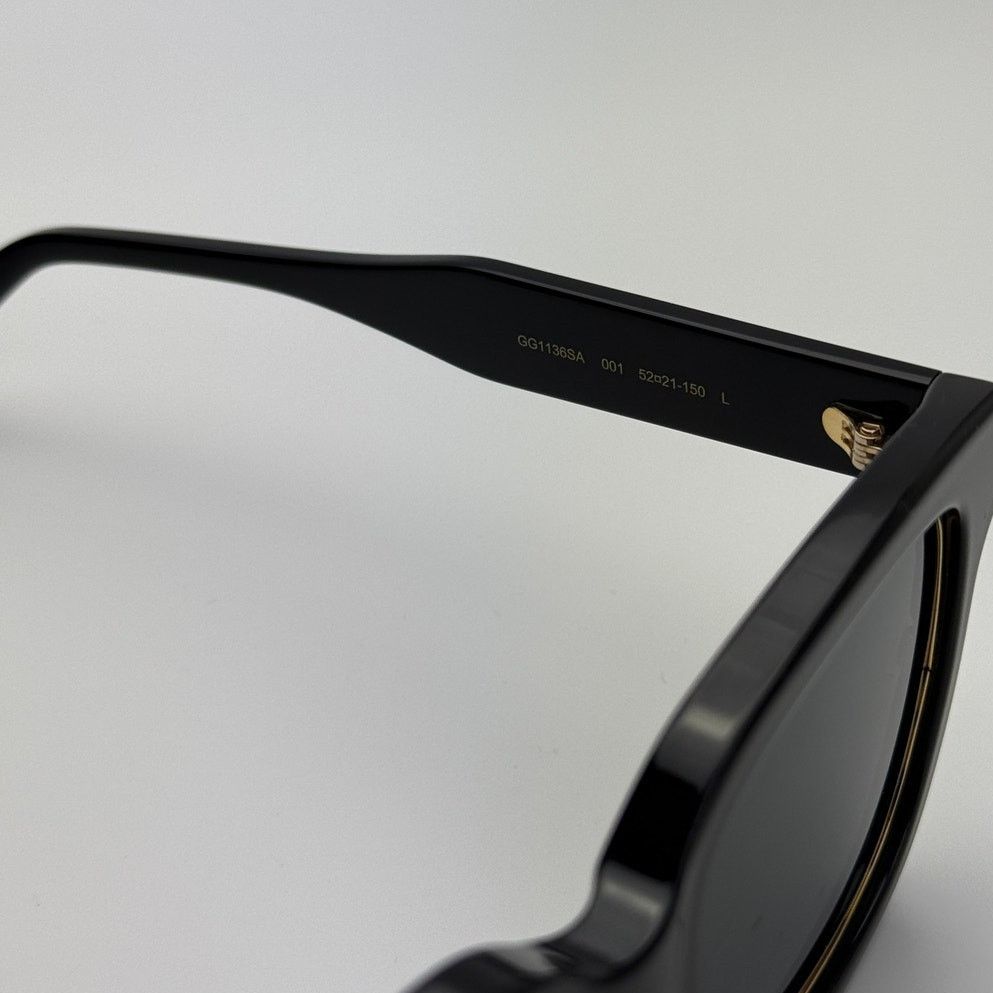 Gucci NEW Gucci Sunglasses GG1136SA 001 BlackGrey Unisex Authentic Size ONE SIZE - 7 Thumbnail