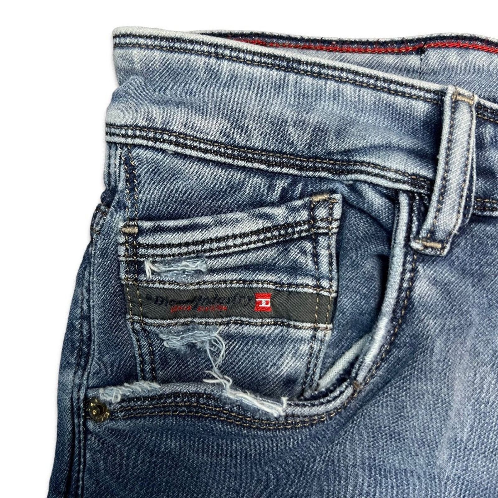 Diesel × Vintage Diesel Industry Jeans Mens 31x32 Slim Distressed Denim Pants Size US 31 - 3 Thumbnail