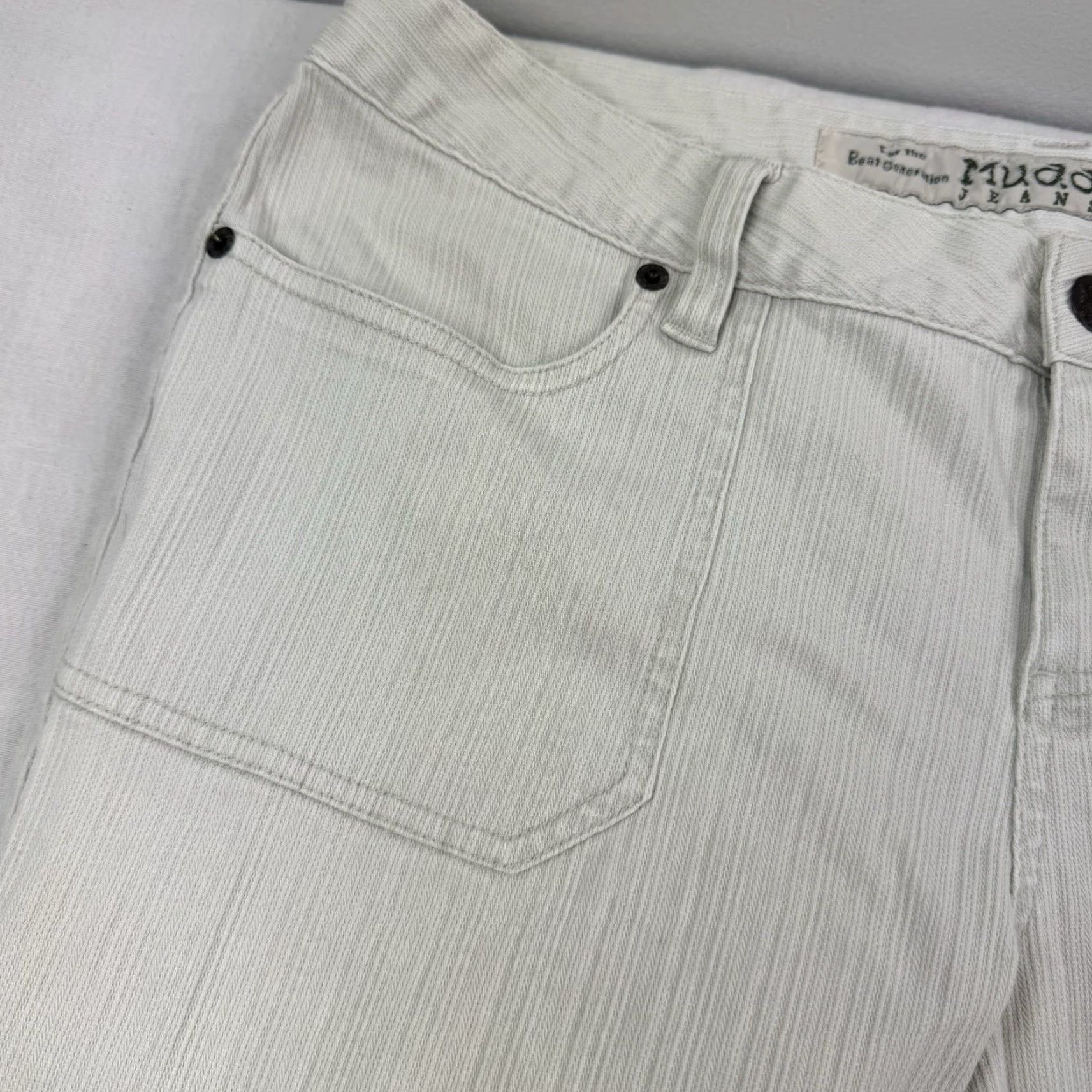 Vintage VINTAGE Mudd Bootcut Pants Womens 13 White Hippie Y2K Grunge Size 34" / US 12 / IT 48 - 3 Thumbnail