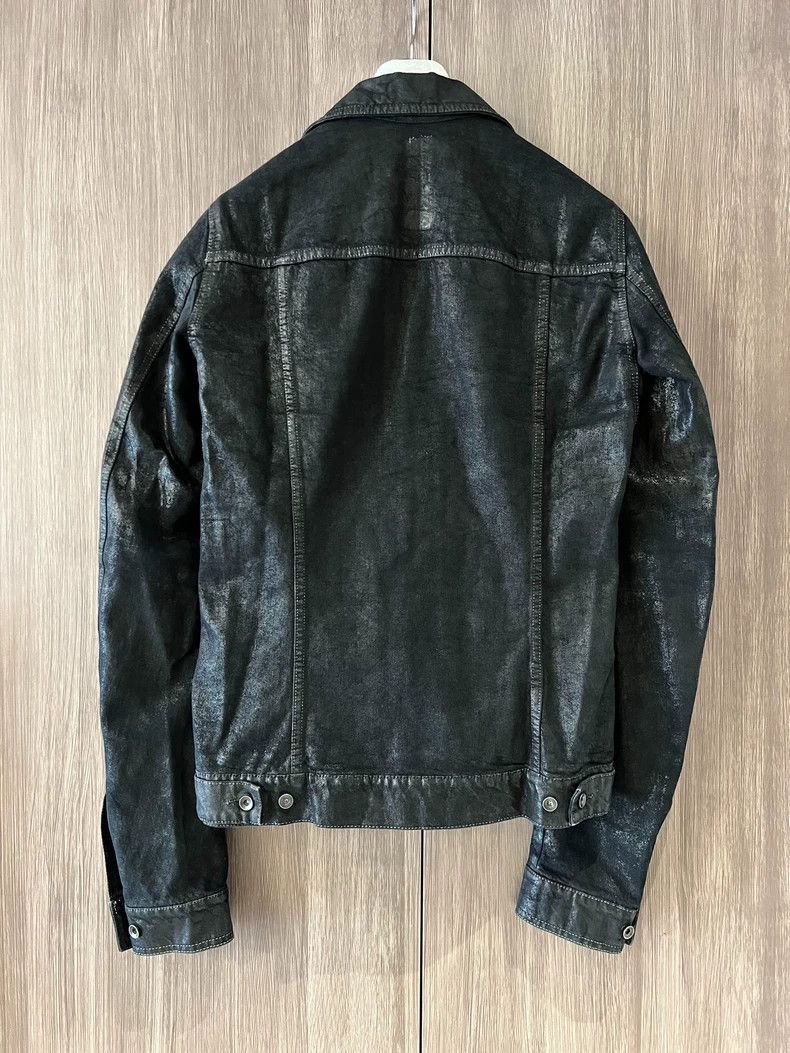 Rick Owens Rick Owens Exploded wax coated lapel denim jacket-2505 Size US S / EU 44-46 / 1 - 5 Thumbnail