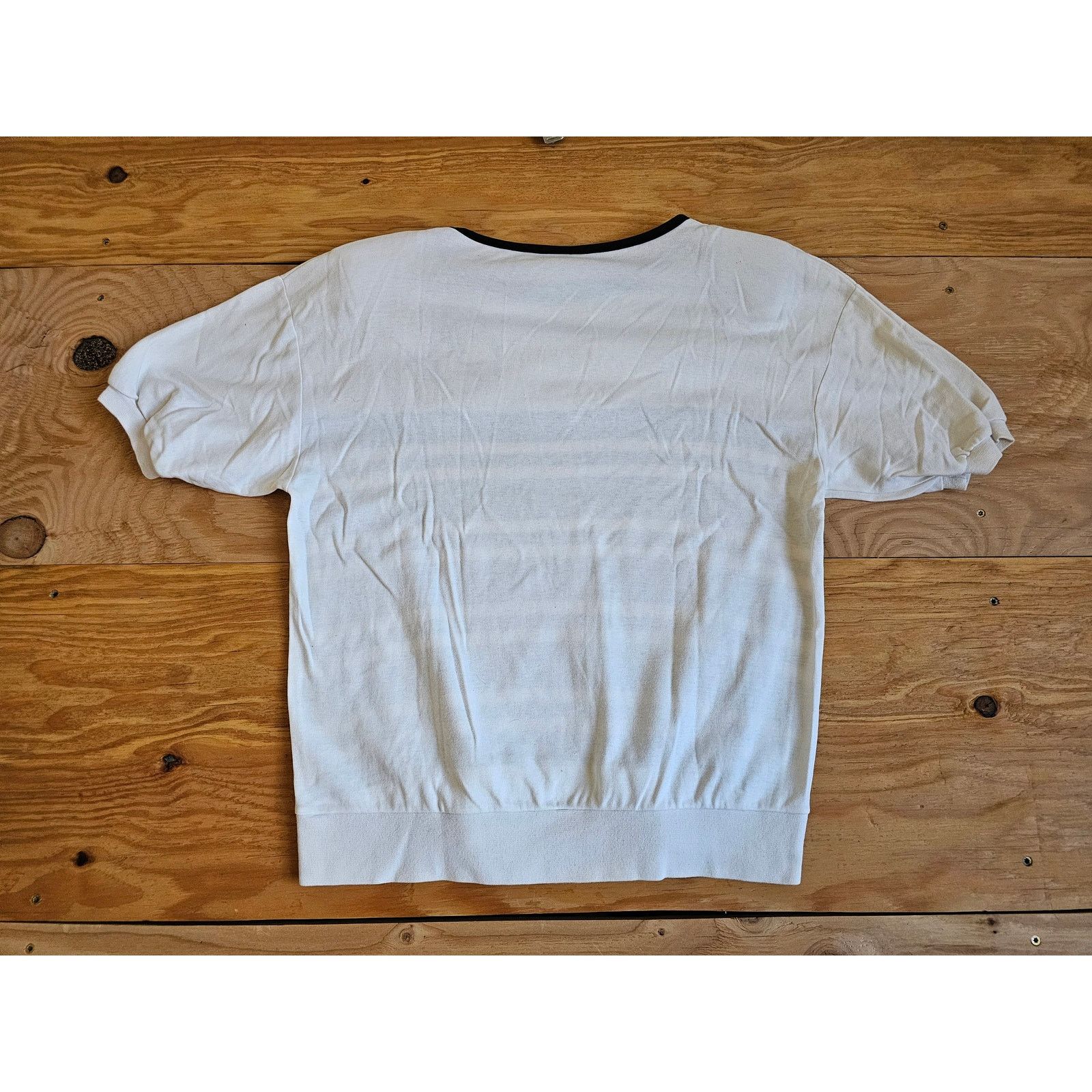 Other Vintage Aileen Panda Shirt, Black & White Stripes Womens M Size M / US 6-8 / IT 42-44 - 2 Thumbnail