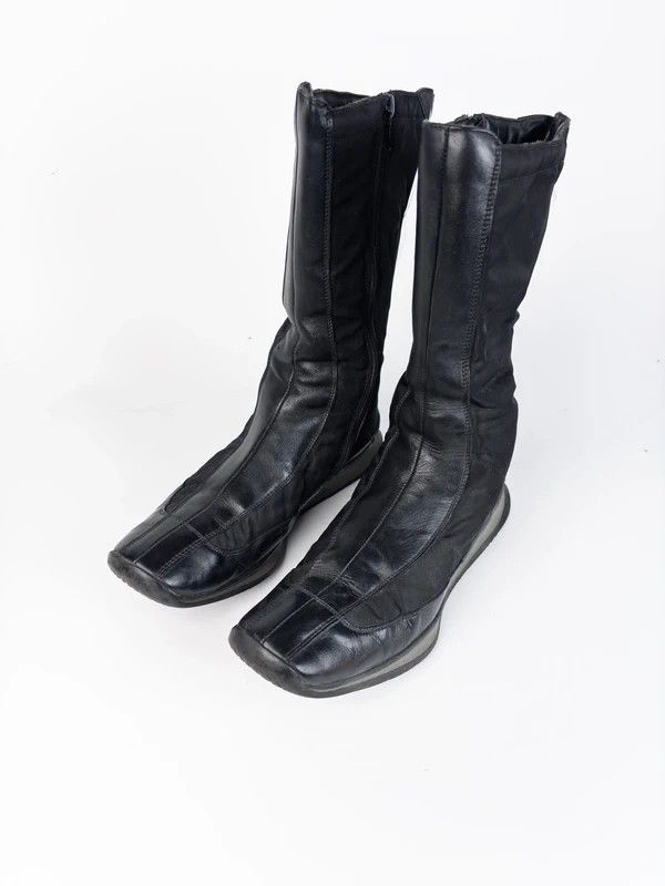 Prada 90s Prada Sport Leather Nylon Boots Sneakers Size US 7 / IT 37 - 2 Thumbnail
