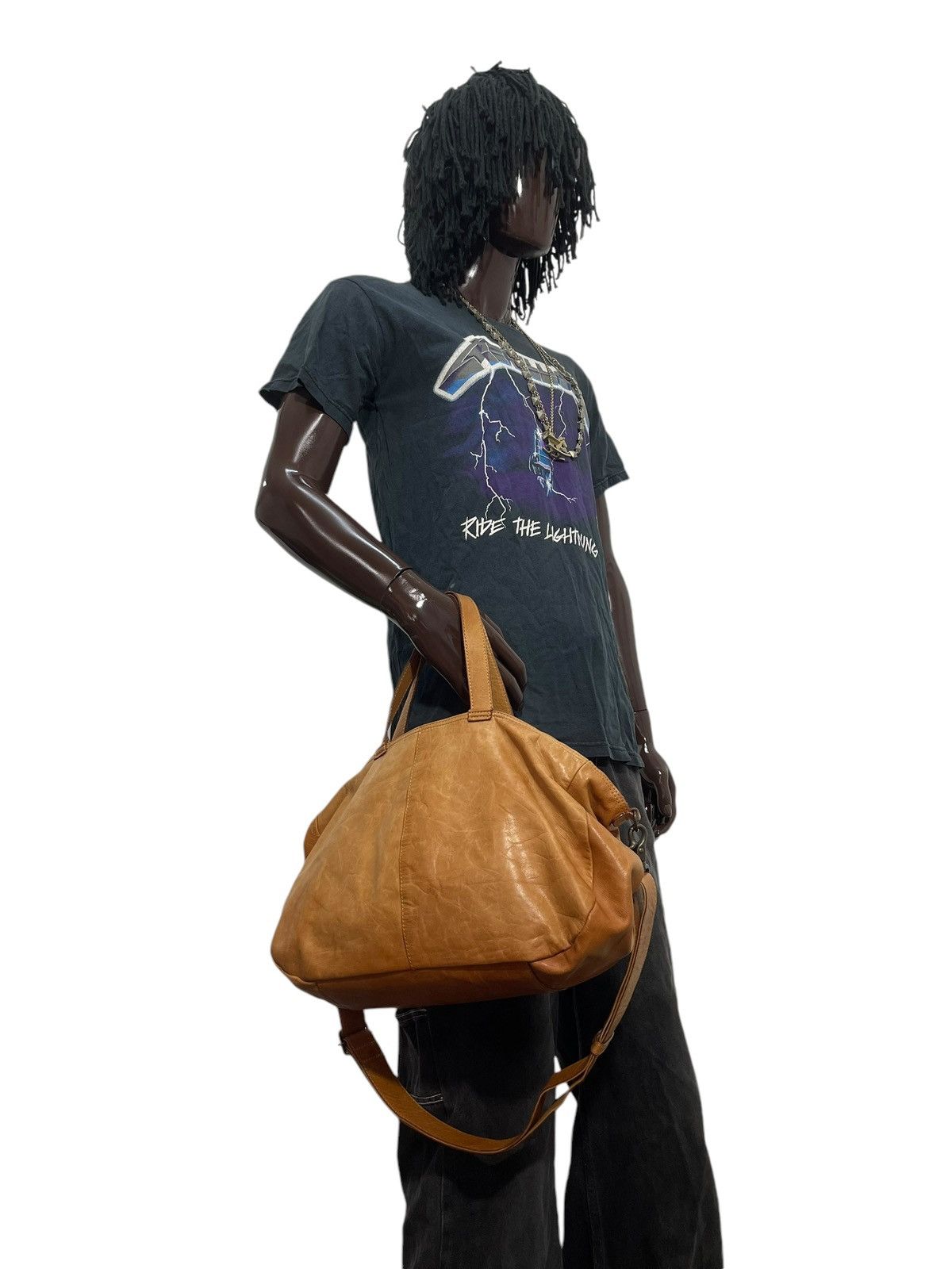 Japanese Brand Full Leather Patina Brown Sebenie Tote 3 Way Bag 1🟩1 Size ONE SIZE - 3 Thumbnail