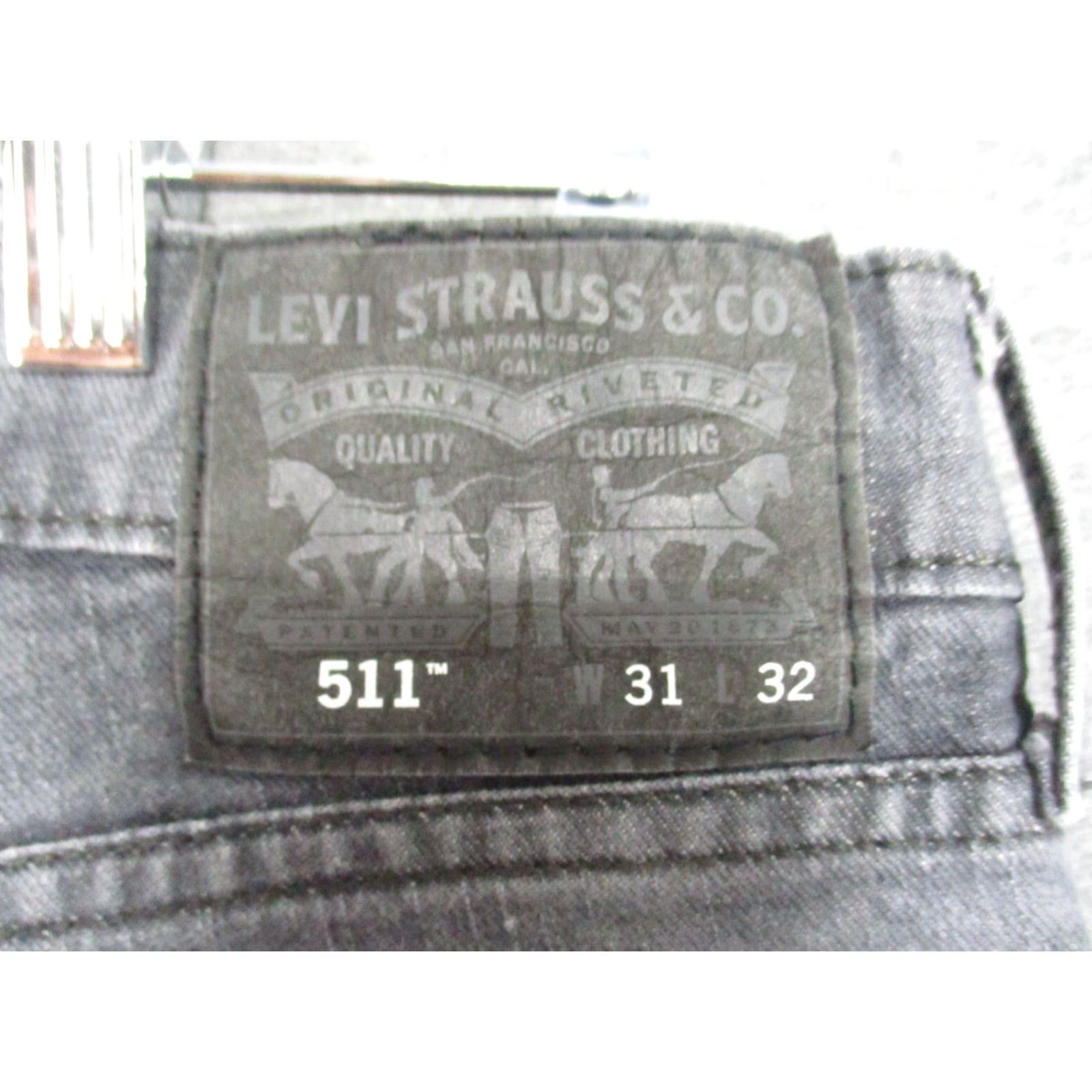 Levi's Levi's 511 Jeans Men Slim Straight 31 x 32 Gray Charcoal Wash Denim Cotton 5-Pocket Zip Size US 31 - 6 Thumbnail