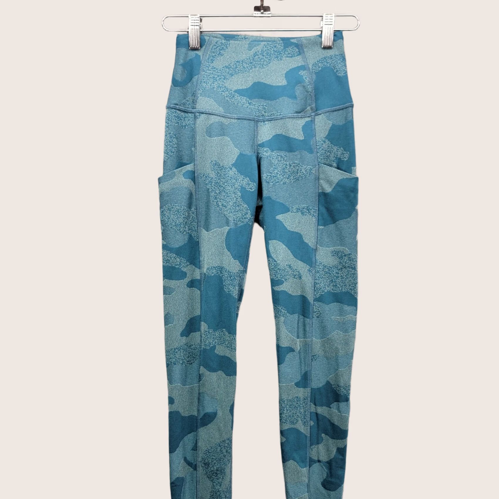 The North Face The North Face Full Length Running Leggings Women's Blue Camo XS Size 26" / US 2 / IT 38 - 1 Thumbnail