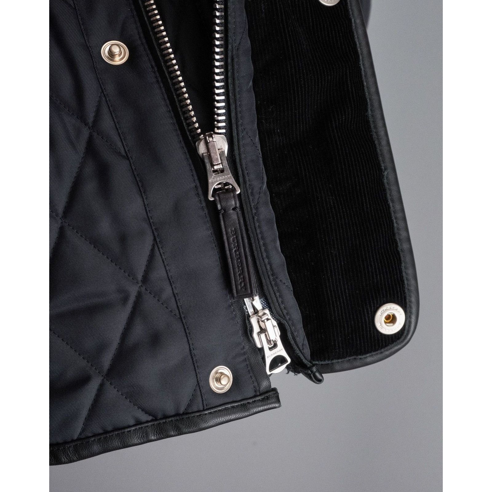 Burberry Burberry quilted cord collar black lamb leather jacket Size US L / EU 52-54 / 3 - 15 Thumbnail