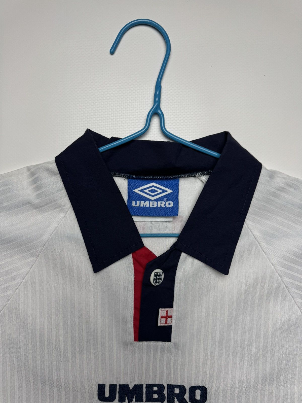 Umbro Vintage 1998 England World Cup Home Jersey - #7 BECKHAM Size US L / EU 52-54 / 3 - 8 Thumbnail
