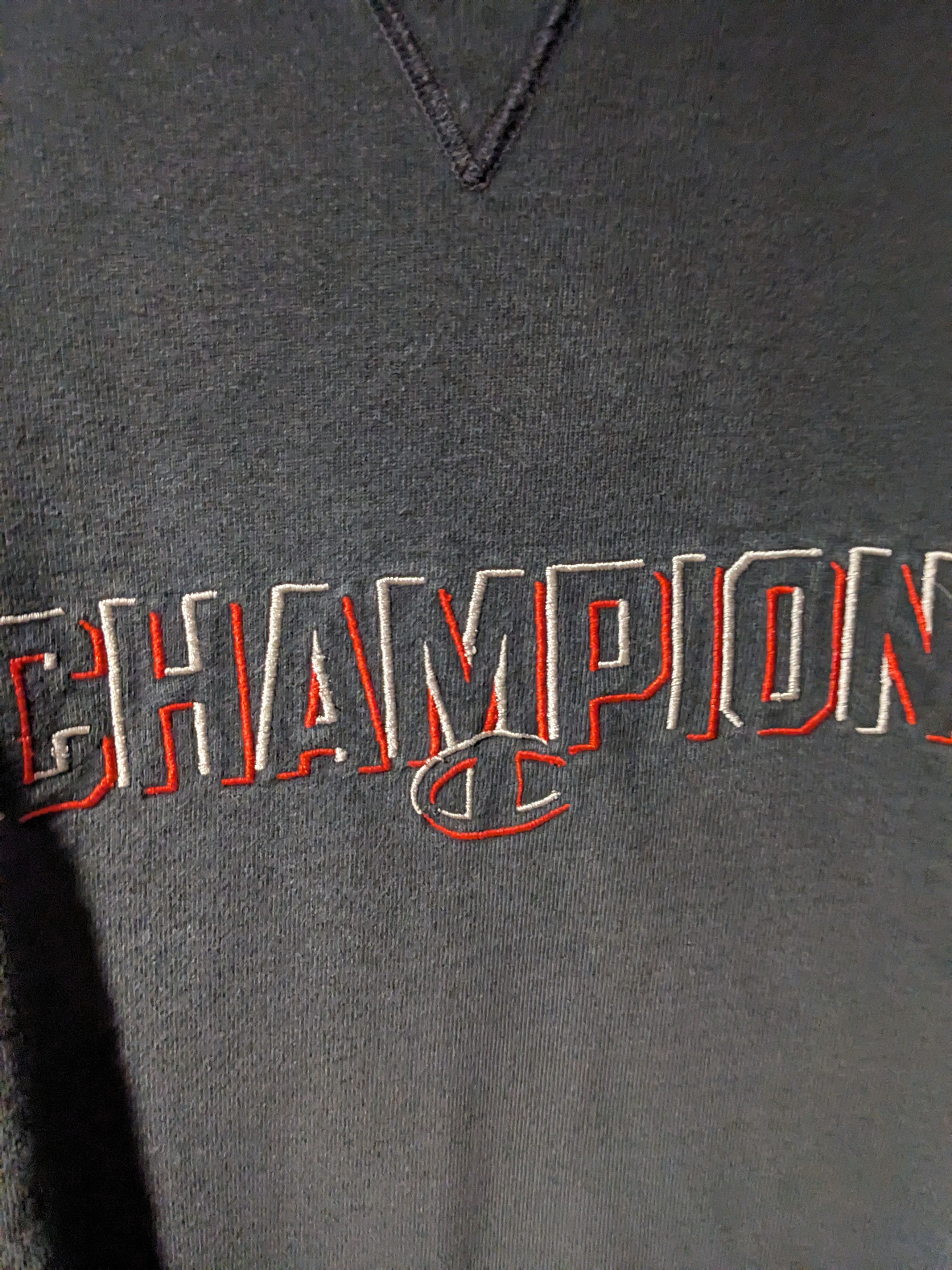 Champion × Vintage Vintage 90s Champion Spell Out Embroidery Logo Sweatshirt Size US L / EU 52-54 / 3 - 2 Thumbnail