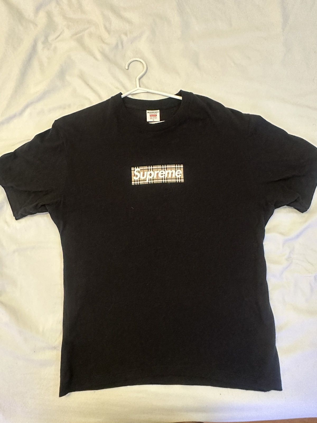 Supreme BURBERRY x SUPREME BOX LOGO BLACK | Grailed