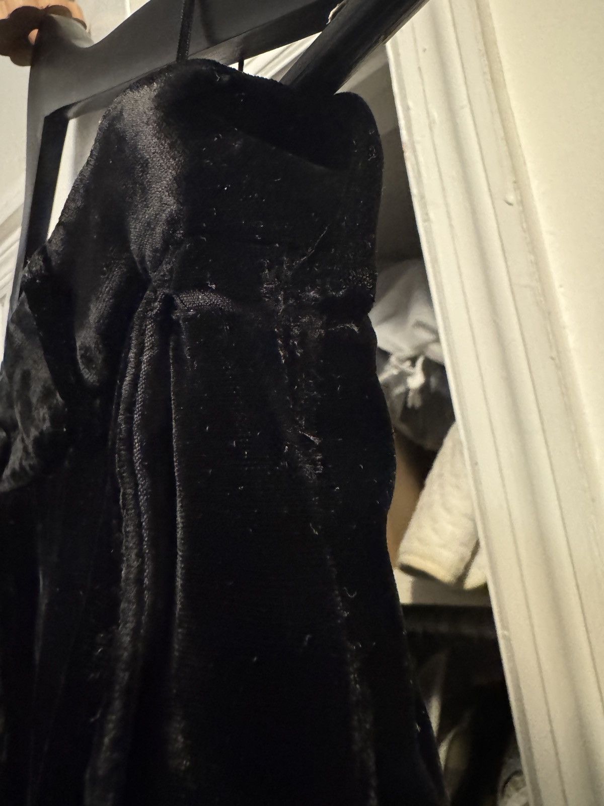 Saint Laurent Paris Black silk velvet wide leg pleated pants Size US 29 - 9 Thumbnail
