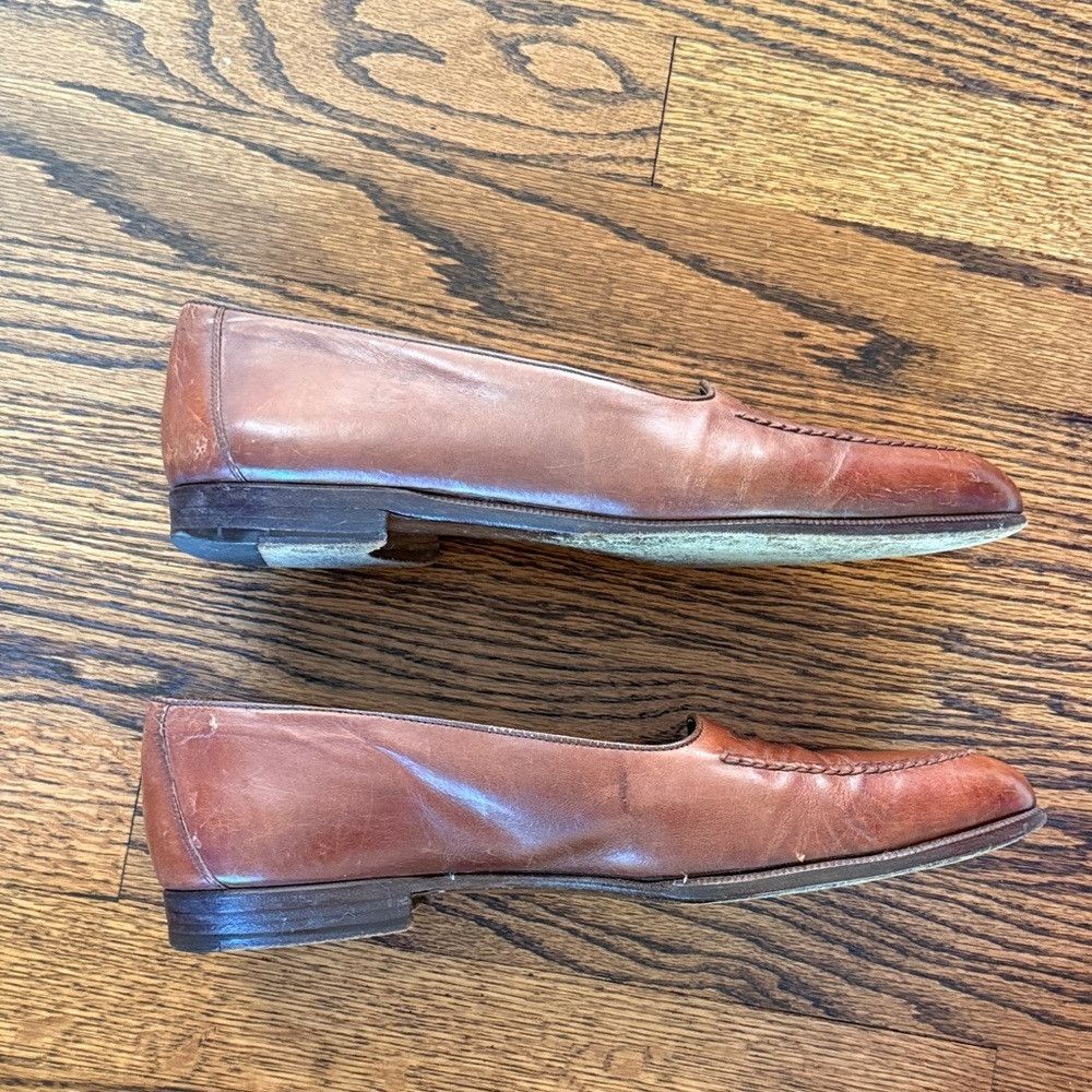 Gucci Z Gucci Men’s 42/8.5 Vintage Brown Leather Slip-On Loafers Size US 8.5 / EU 41-42 - 5 Thumbnail