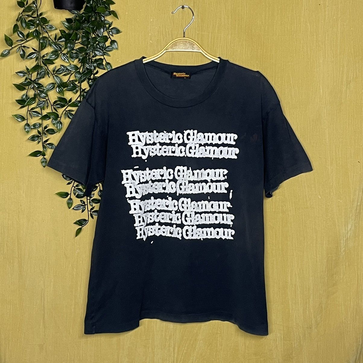 Hysteric Glamour Vintage SUN THRASHED BLACK SHIRT