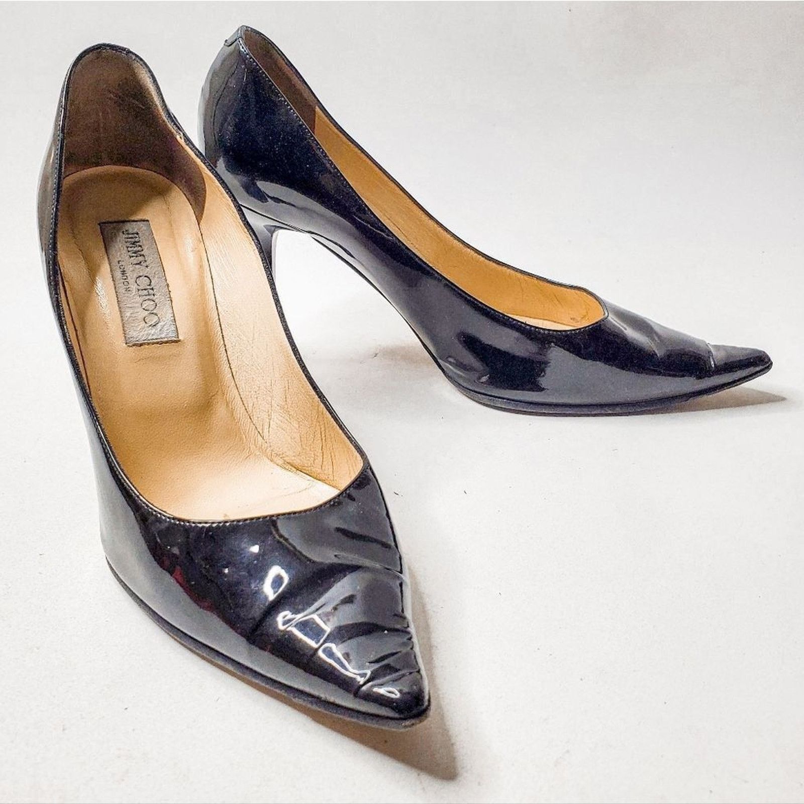 Jimmy Choo Jimmy Choo Romy Black Stiletto Pointed Toe Heels Pump 38.5 8 Size US 8.5 / IT 38.5 - 1 Thumbnail