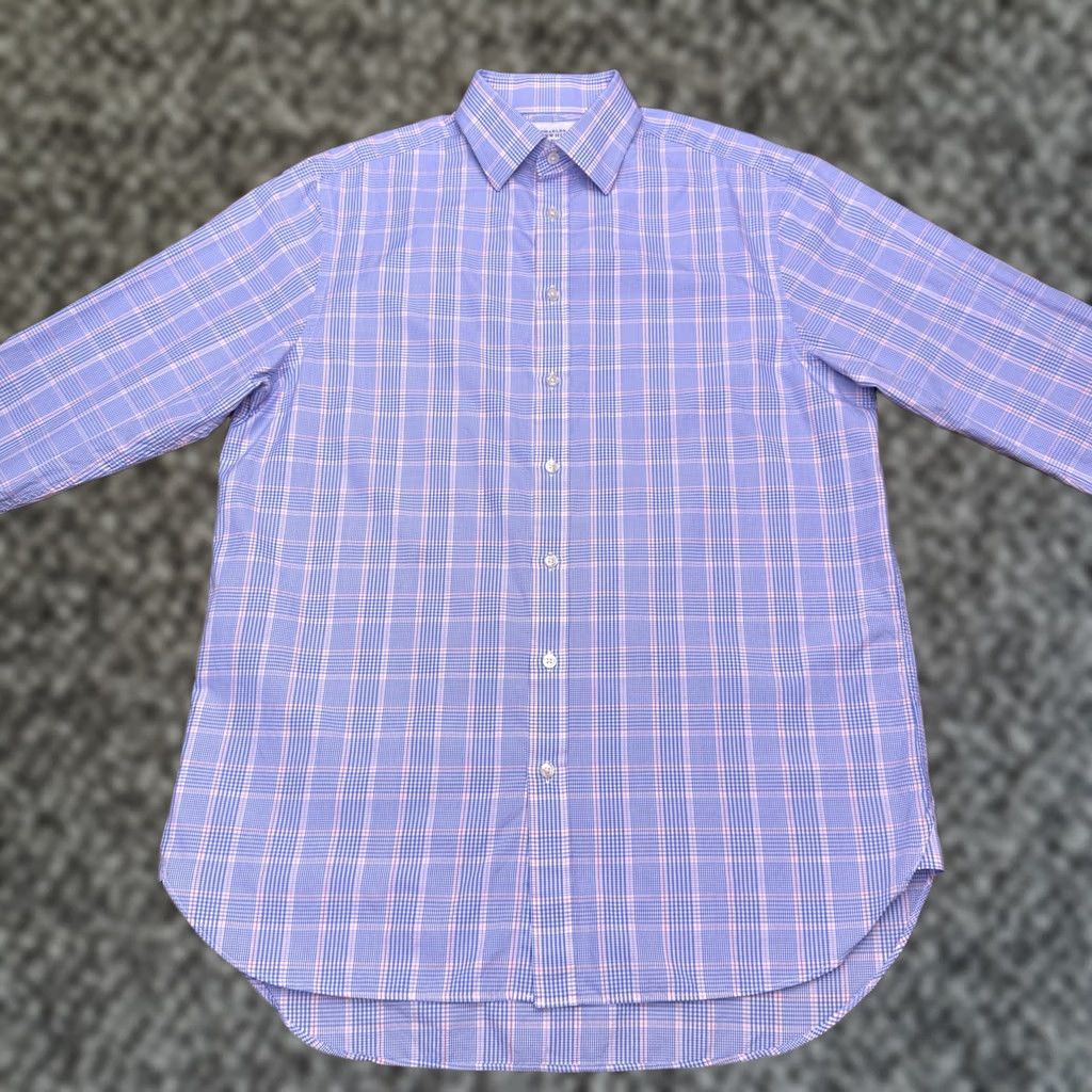 Charles Tyrwhitt Charles Tyrwhitt Dress Shirt Mens 16 Blue Plaid Classic Fit Button Up Shirt Size 42R - 1 Thumbnail