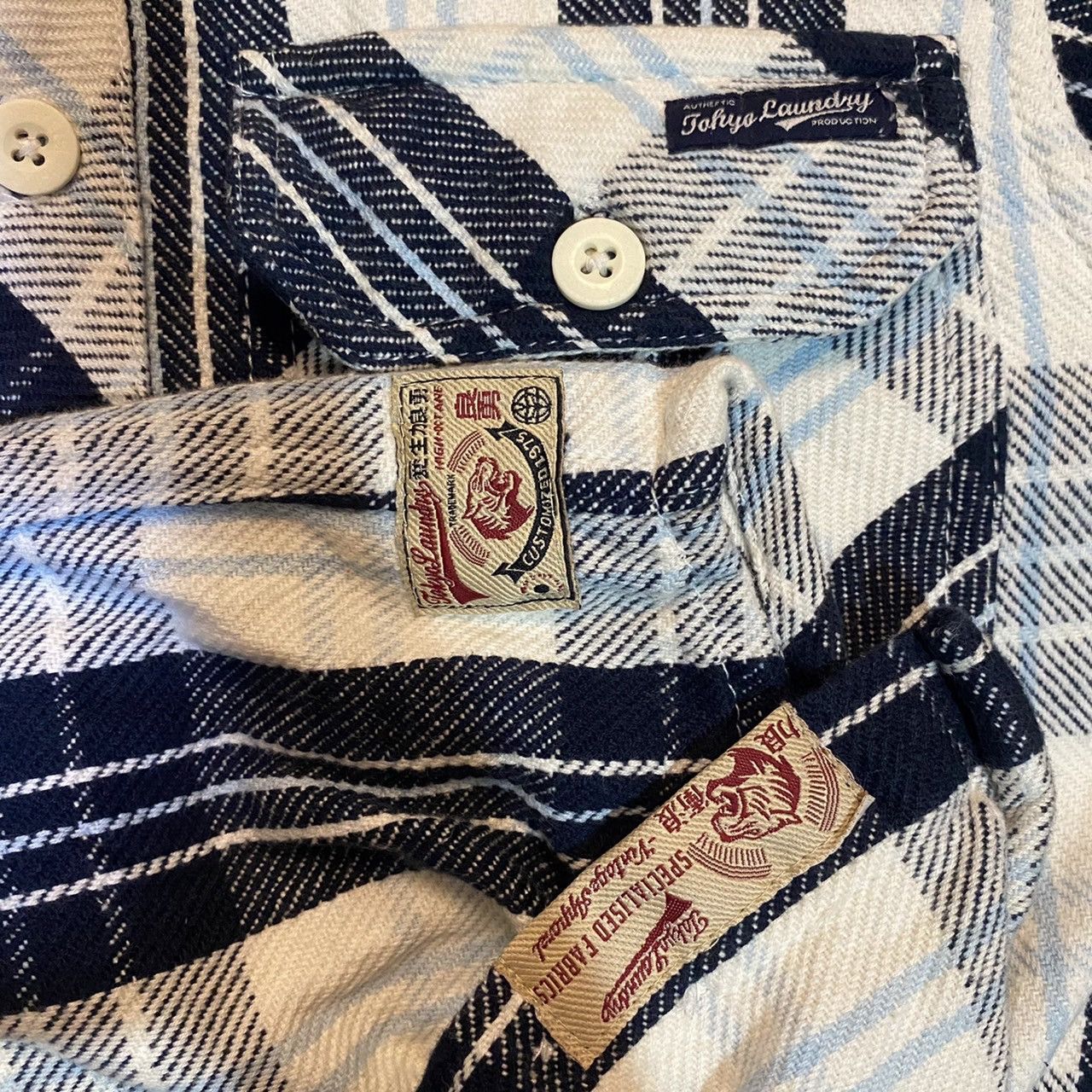 Japanese Brand tokyo laundry flannel shirt Size US M / EU 48-50 / 2 - 3 Thumbnail