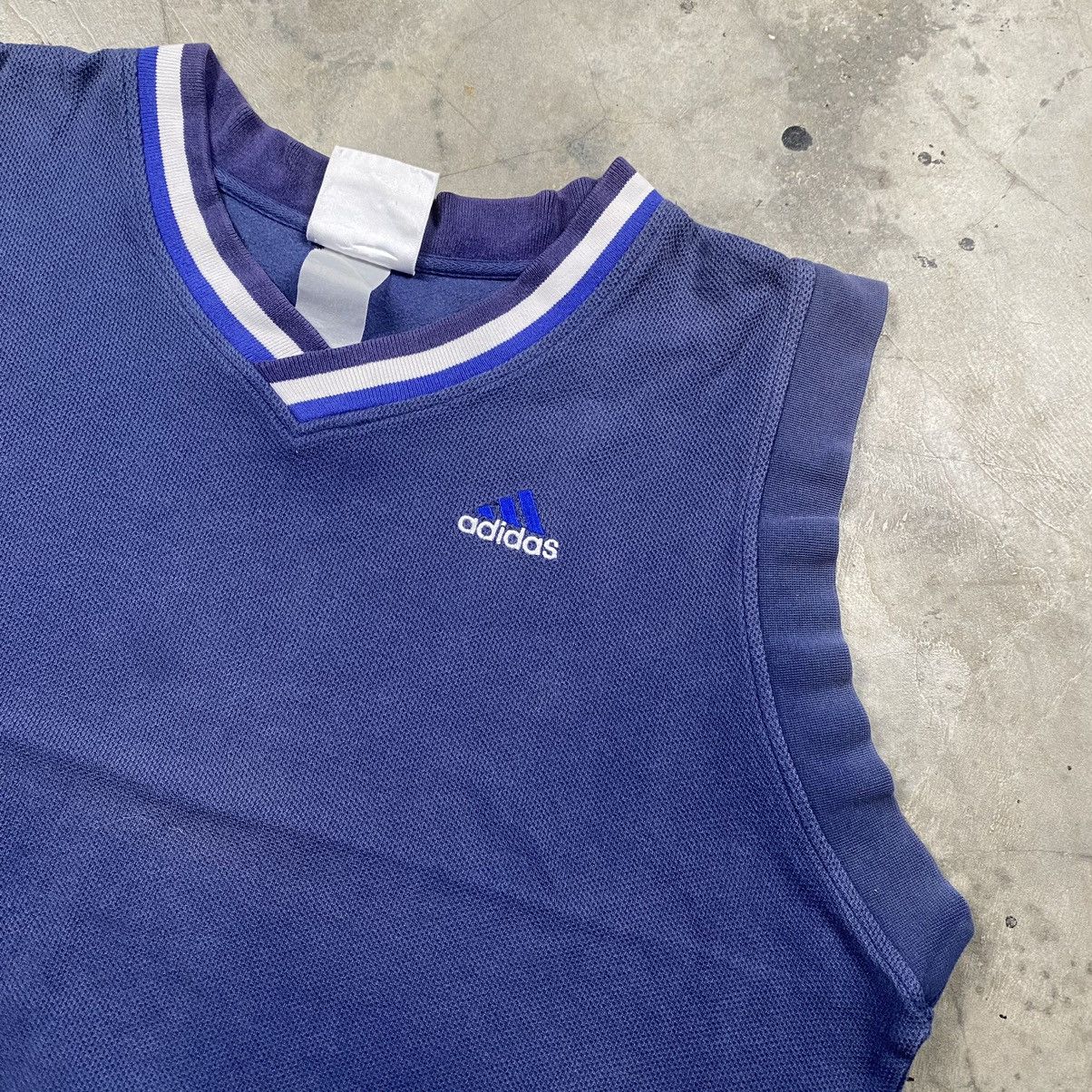 Adidas × Vintage y2k Adidas Boxy Vest Jumper Sweatshirt Size US L / EU 52-54 / 3 - 2 Thumbnail