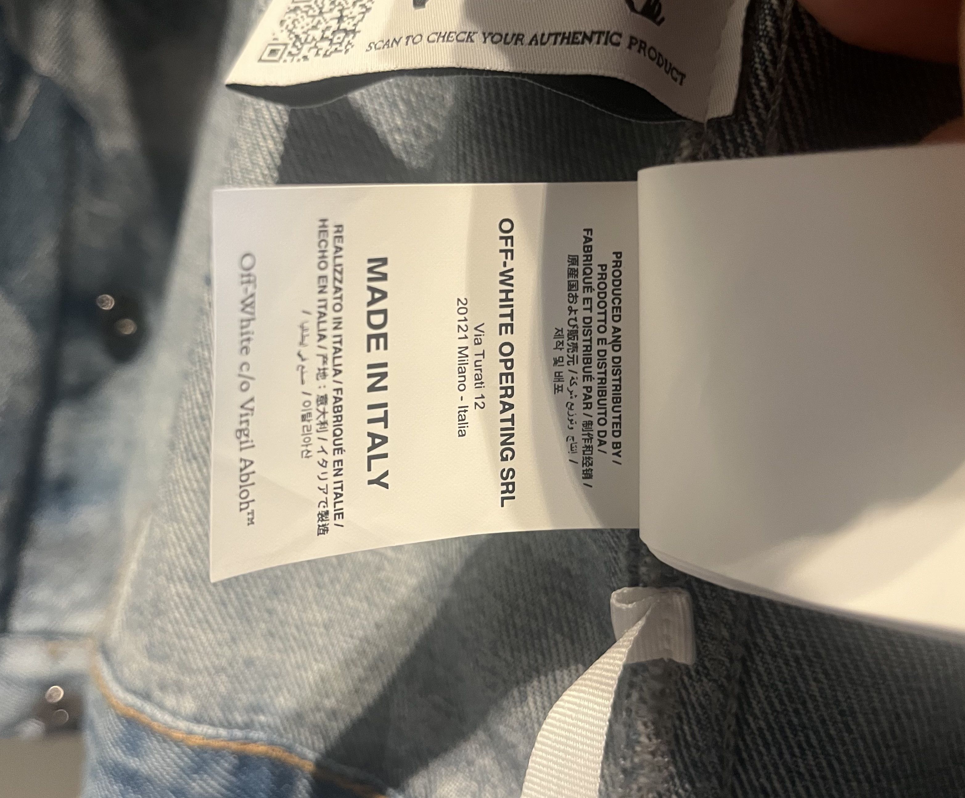 Off-White Off-White Skate Denim Jacket 'Azzurro' Size US XL / EU 56 / 4 - 9 Thumbnail