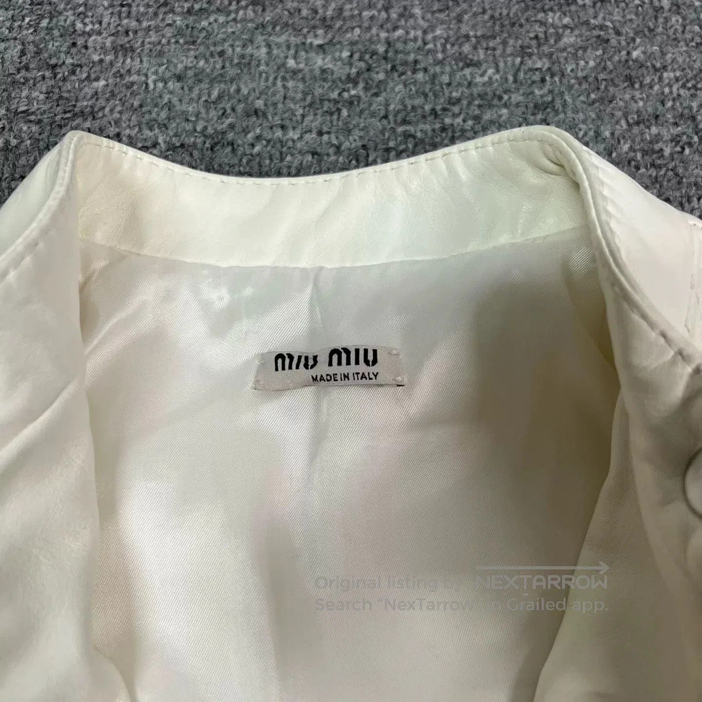 Miu Miu miumiu logo short leather jacket. Size US S / EU 44-46 / 1 - 4 Thumbnail