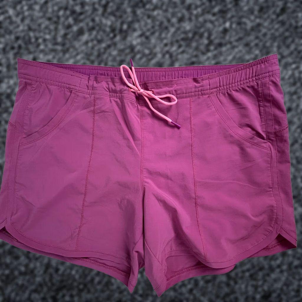 Lands' End Lands' End Sport Womens 12 Pink Built in Panty Drawstring Pockets Swim Shorts Size 34" / US 12 / IT 48 - 1 Thumbnail