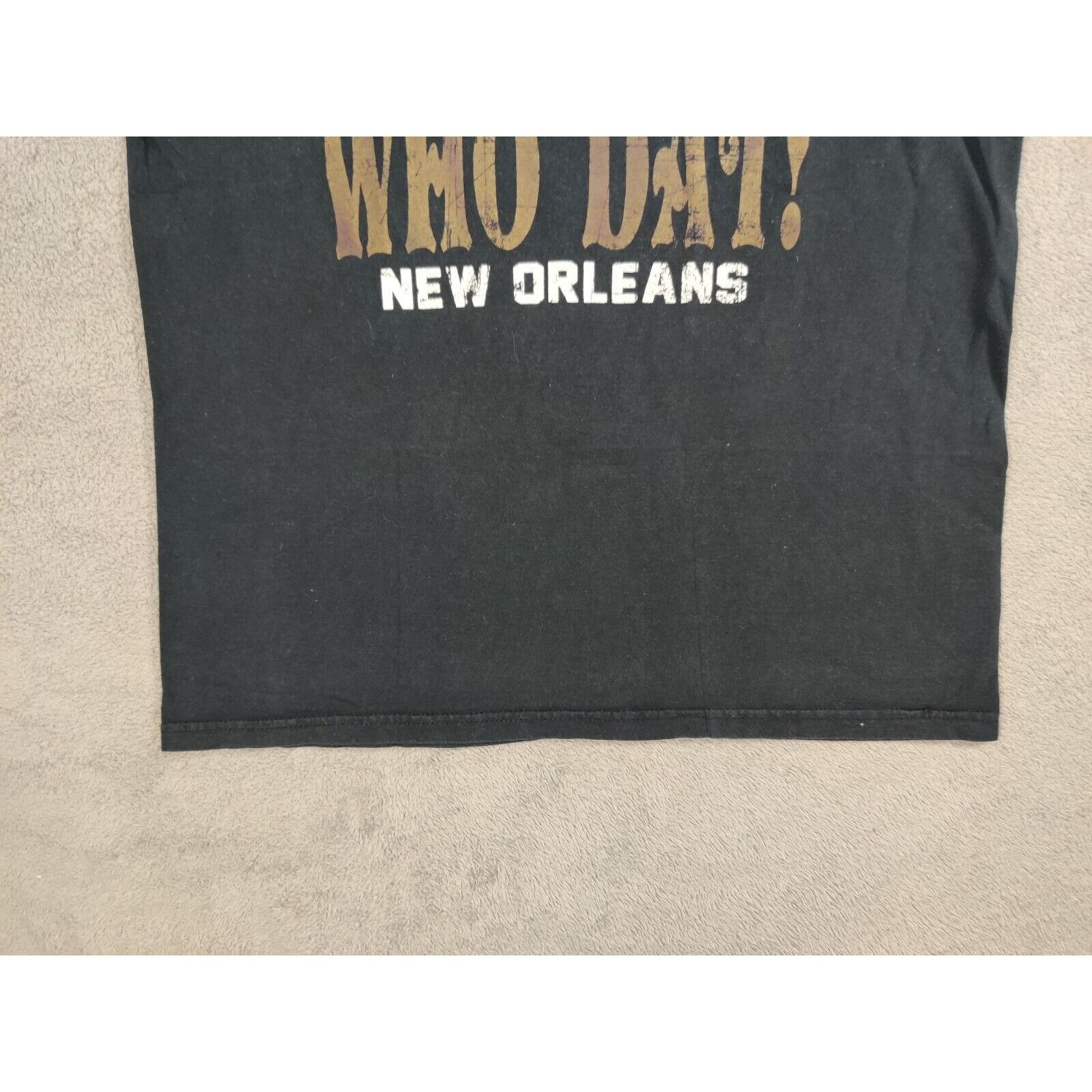 Fruit Of The Loom New Orleans Saints Shirt Adult Mens Medium Black Who Dat Size US M / EU 48-50 / 2 - 3 Thumbnail