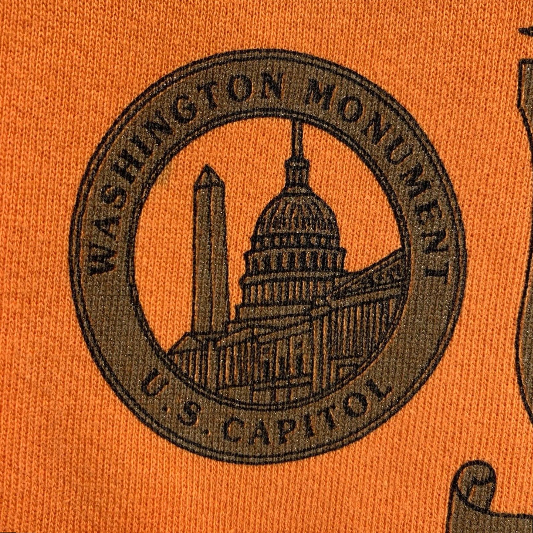 Hope VINTAGE Washington DC Sweatshirt Mens L/M BOXY Fit Orange Logo Crew Neck Pullover Long Sleeve Cotton Polyester Fleece Travel 90s 80s Souvenir Size US L / EU 52-54 / 3 - 6 Thumbnail