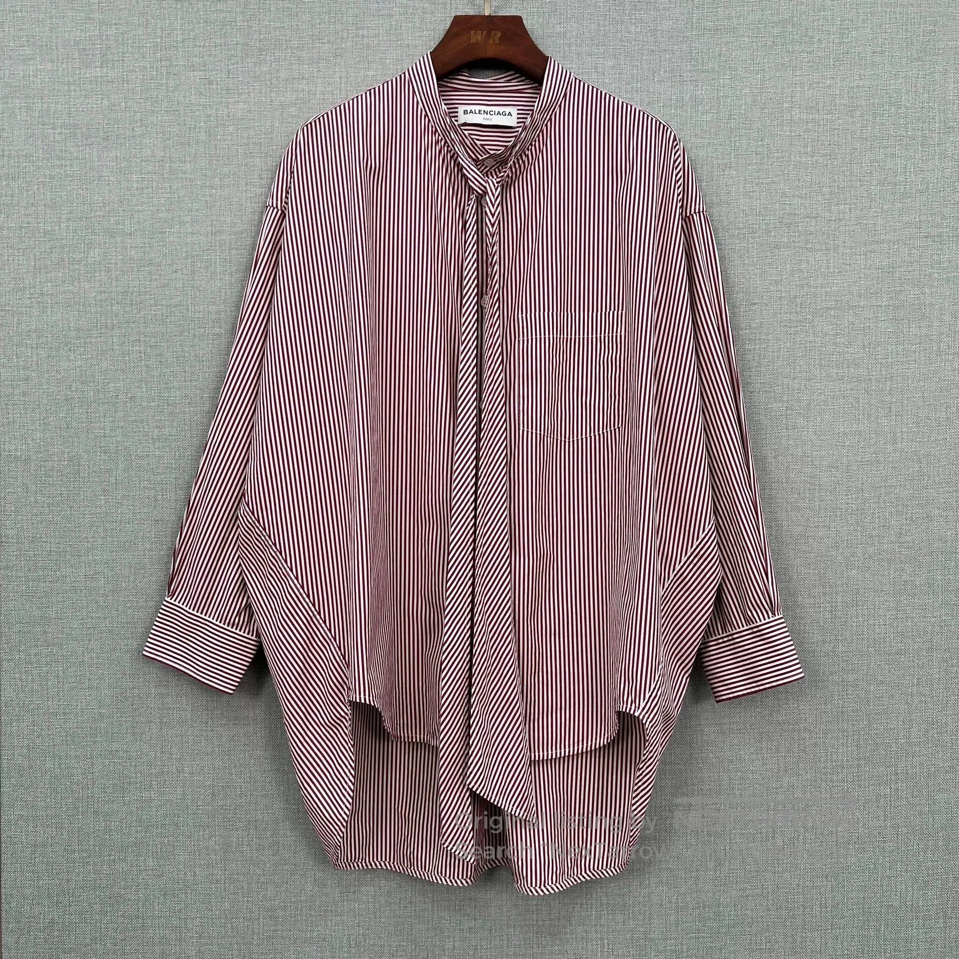 Balenciaga Balenciaga Oversize Logo Stripe Shirt. Size S / US 4 / IT 40 - 1 Thumbnail