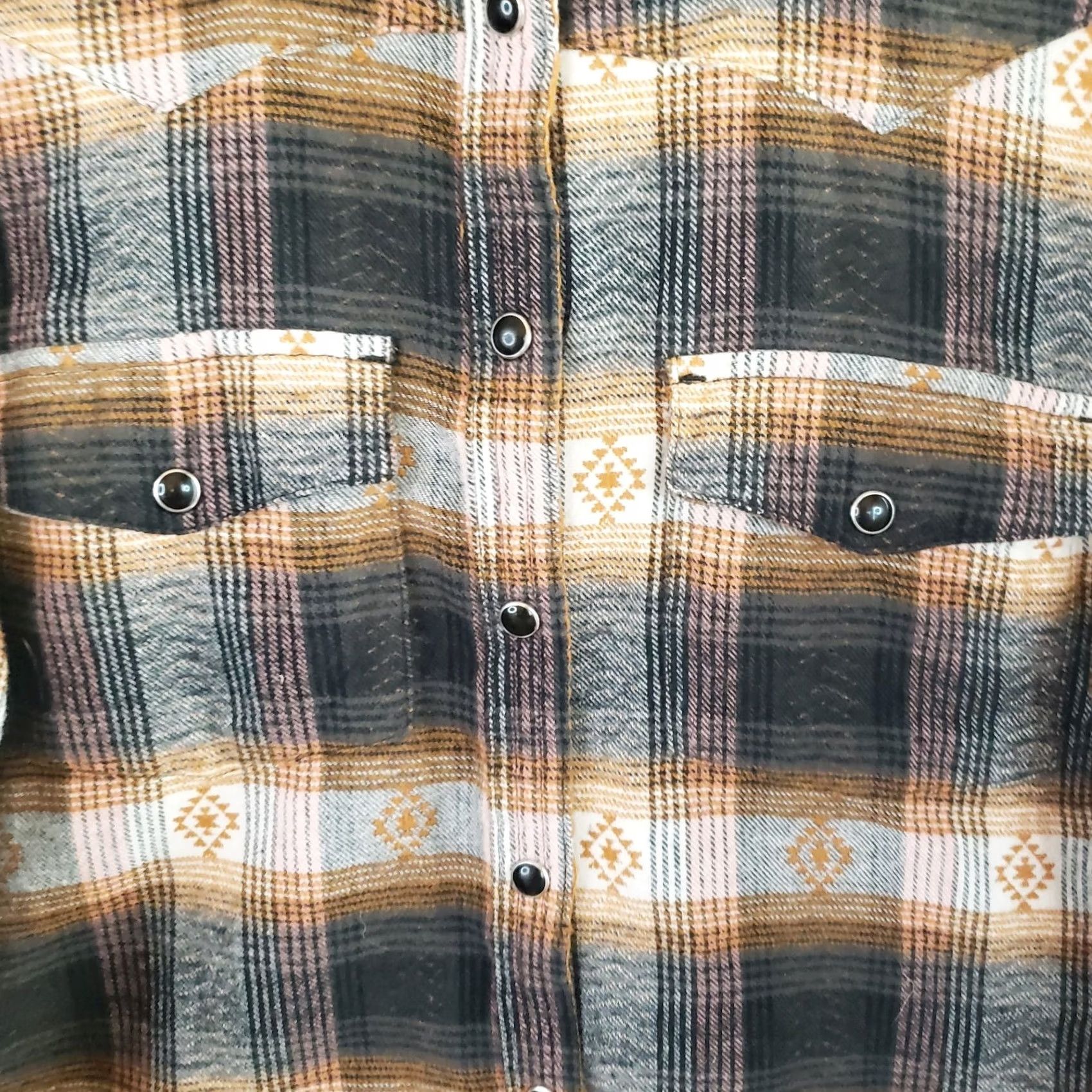 Vintage Shyanne Western Flannel Shirt Womens M Brown Plaid Pearl Snap Long Sleeve Size M / US 6-8 / IT 42-44 - 4 Thumbnail