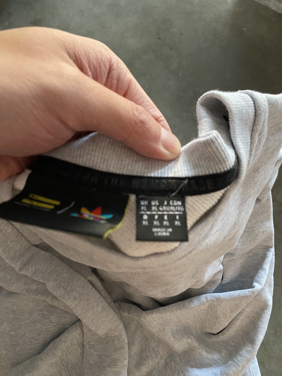 Adidas × Humanrace × Pharrell XL Humanmade Adidas Pharrell Gray Sweater Size US XL / EU 56 / 4 - 3 Thumbnail