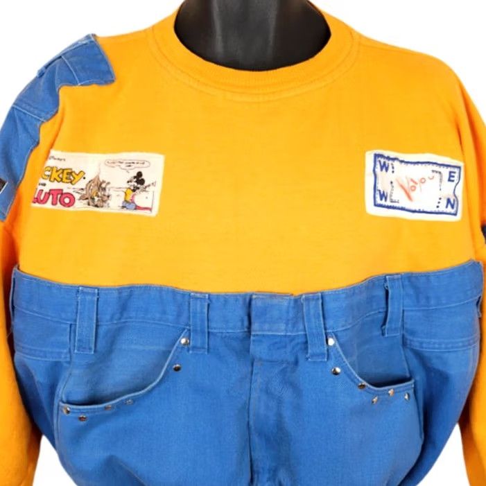 Disney VINTAGE Disney Sweatshirt Womens Size Large Yellow 80s Claude Attias Pop Art Mickey Mouse Size L / US 10 / IT 46 - 2 Thumbnail