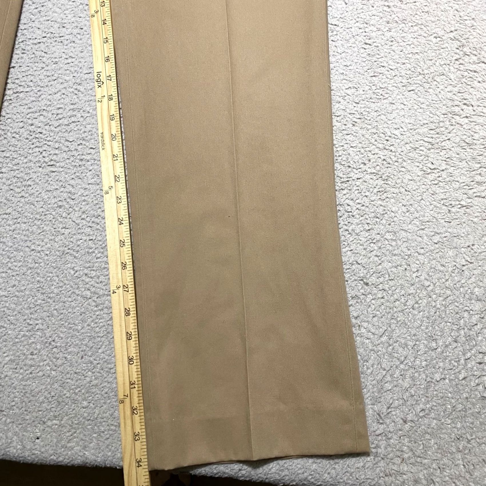 Vintage L.L. Bean Mens Pants Beige Classic Fit Flat Front Mid Rise 34 Inseam Straight 36 Size Regular Pants Mens Beige Size US 36 / EU 52 - 5 Thumbnail