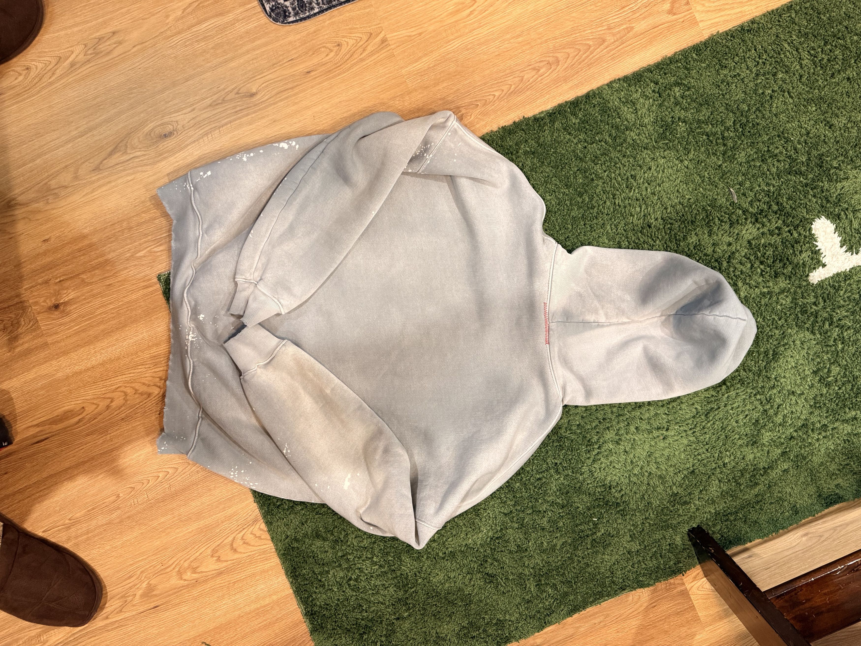 MOOJIMOOJIUS Mooji Mooji OVERSIZE CROP HOODIE SPLATTER GREY Size US M / EU 48-50 / 2 - 4 Thumbnail