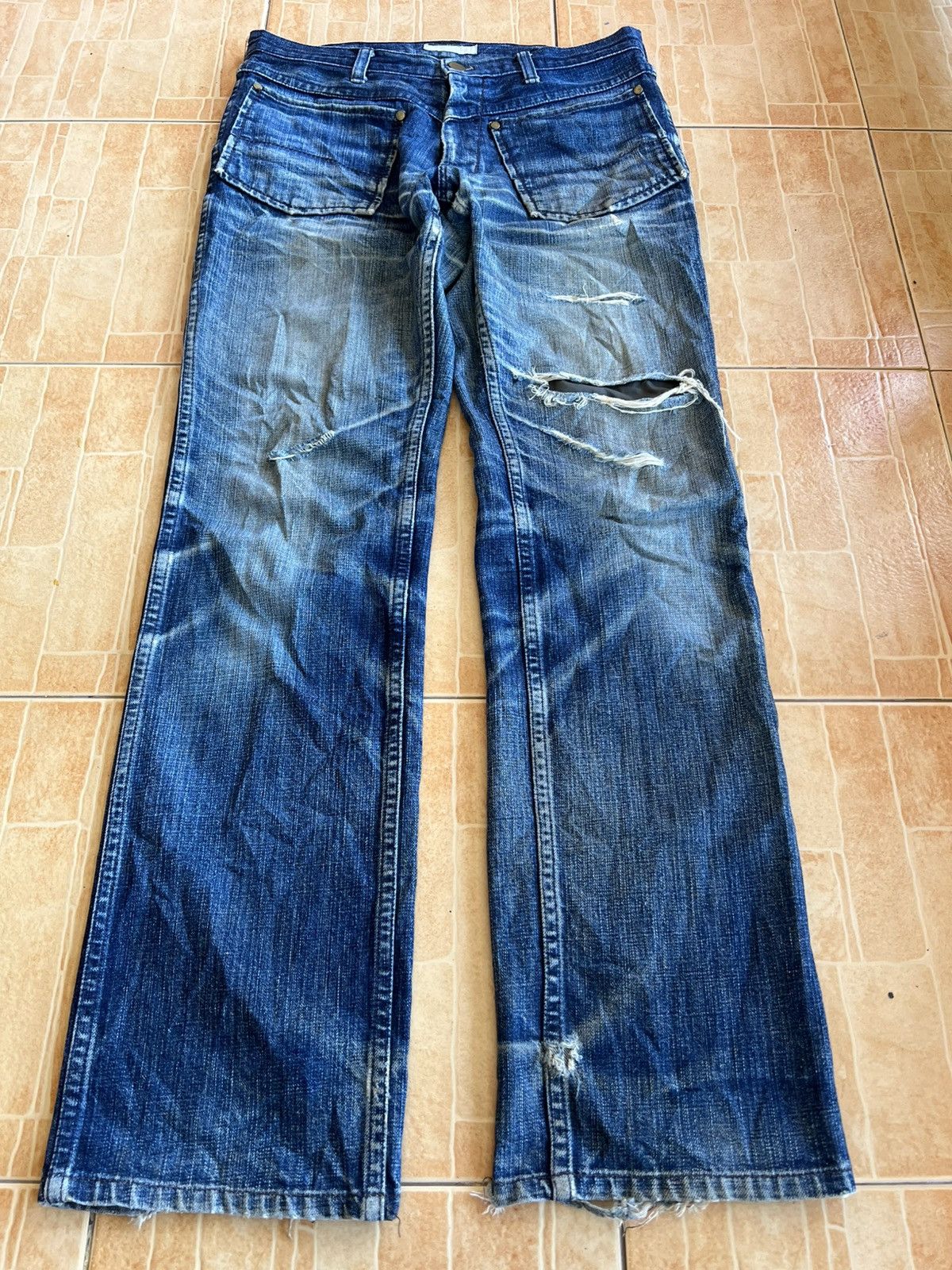 Best offer💥Vintage Number (N)ine Aw02 Distress Mud Wash Jean
